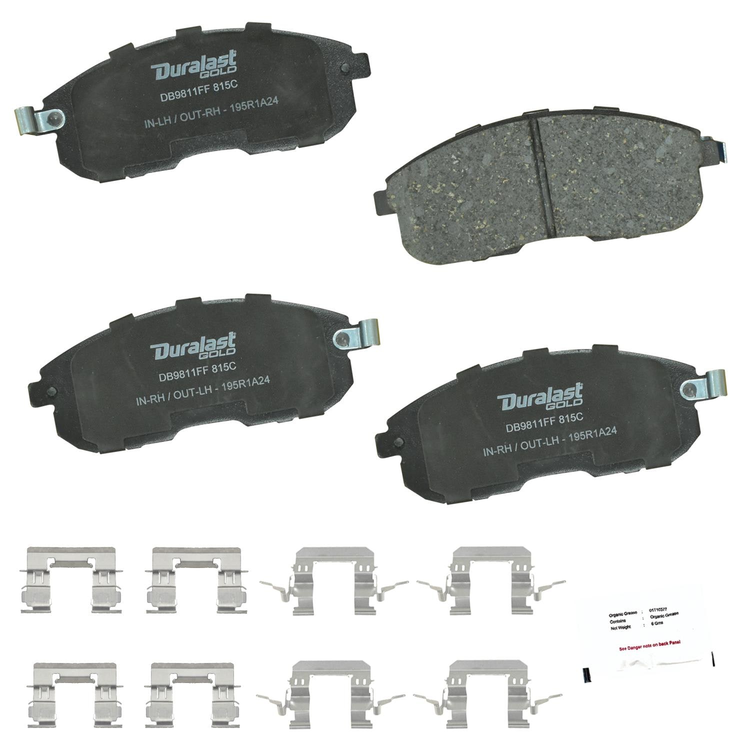 Juego de Balatas de Disco Duralast Gold DG815C for Chevrolet Colorado