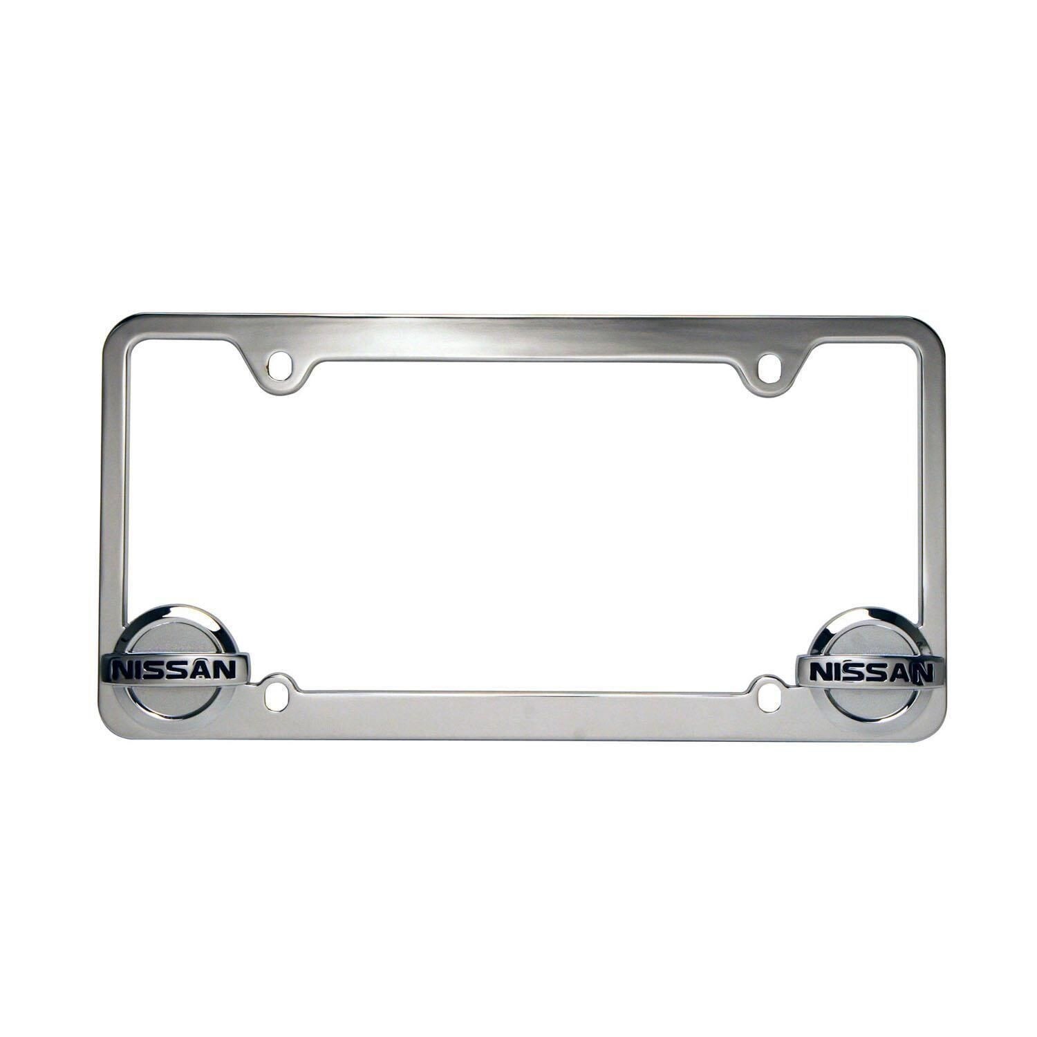 thumbnail interactive-video image 1 of Nissan Maxima European Look Half-Size Chrome License Plate – 3D Stainless Steel 1 of 6