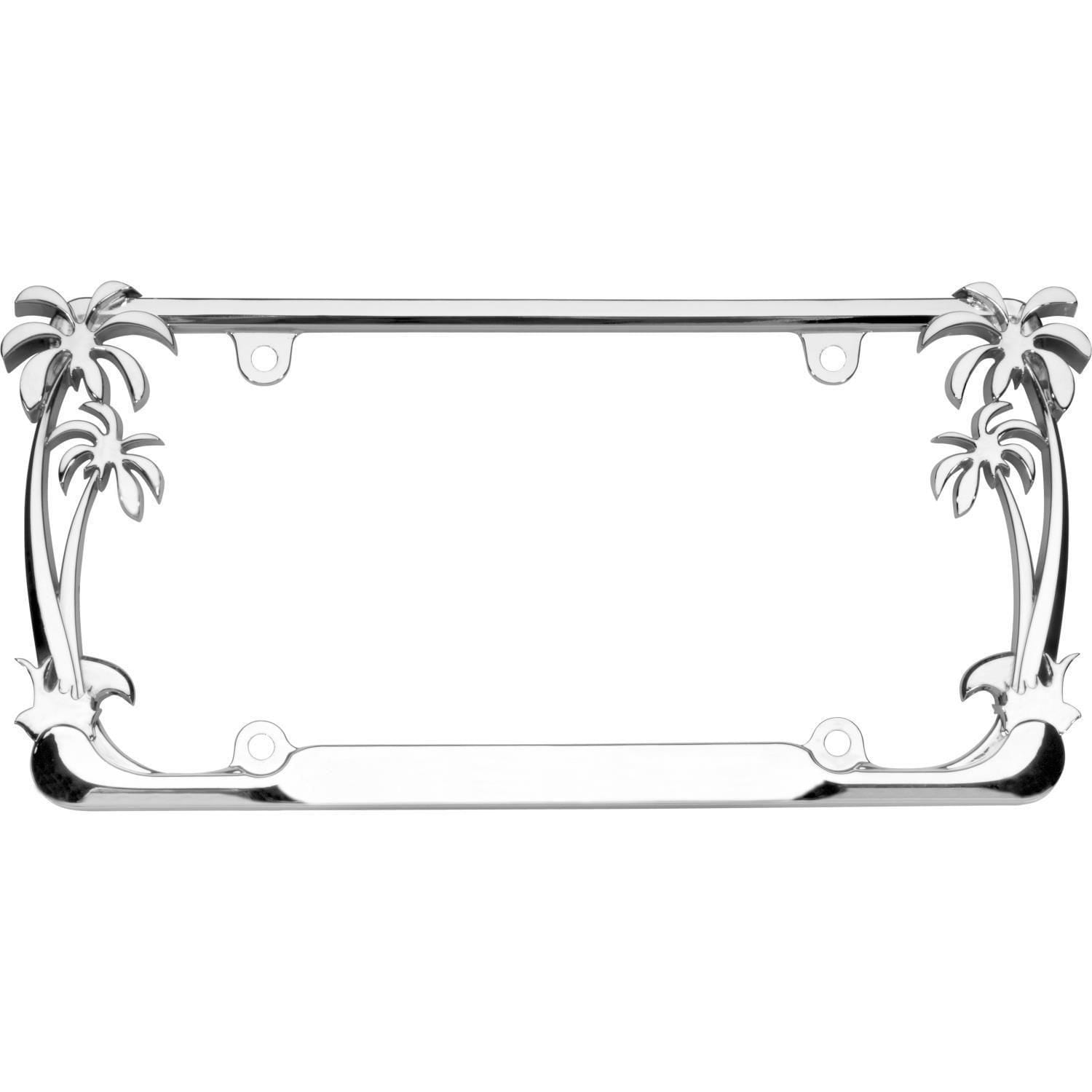 アコ枠 Cruiser Accessories Chrome Palm Tree License Plate Frame | AutoZone