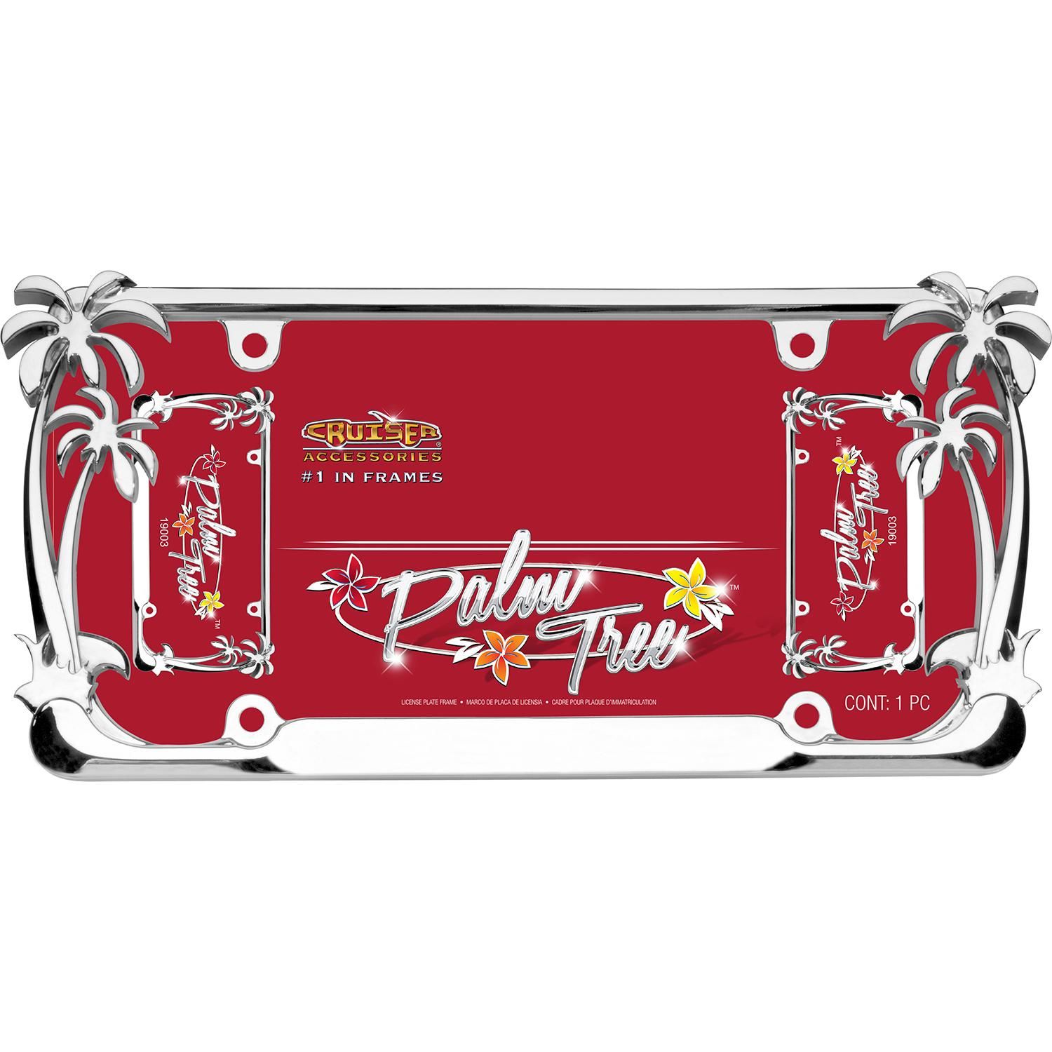 Cruiser Accessories Chrome Palm Tree License Plate Frame | AutoZone