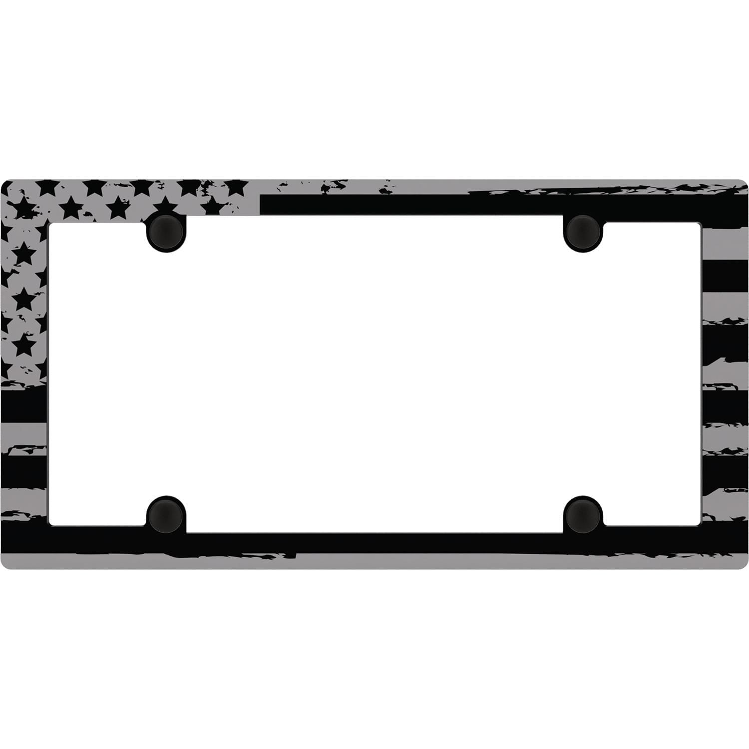 Cruiser Accessories Matte Black American Flag License Plate Frame