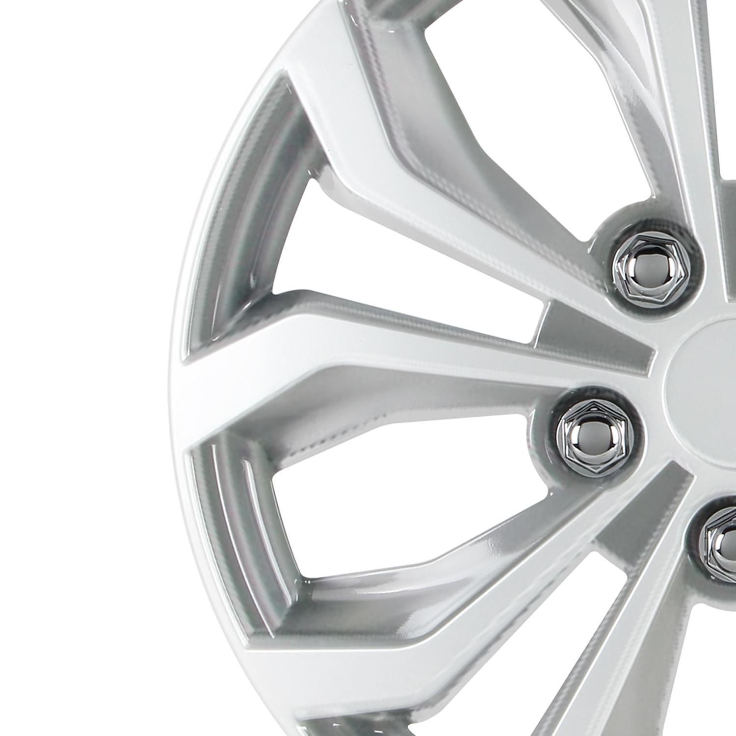 Pilot Silver and Black 16in Plastic Universal Wheel Cover/Hub Cap