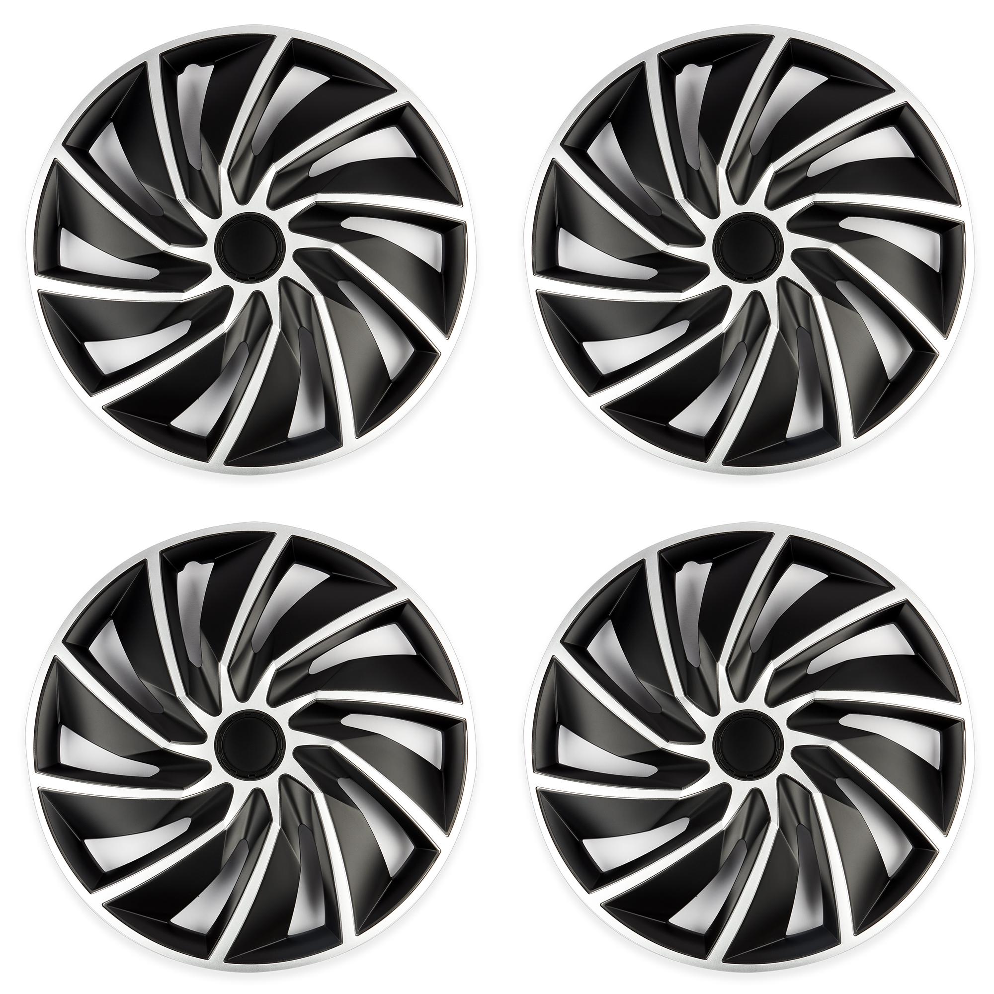 Alpena Silver and Black 16in Turbo Universal Wheel Cover | AutoZone