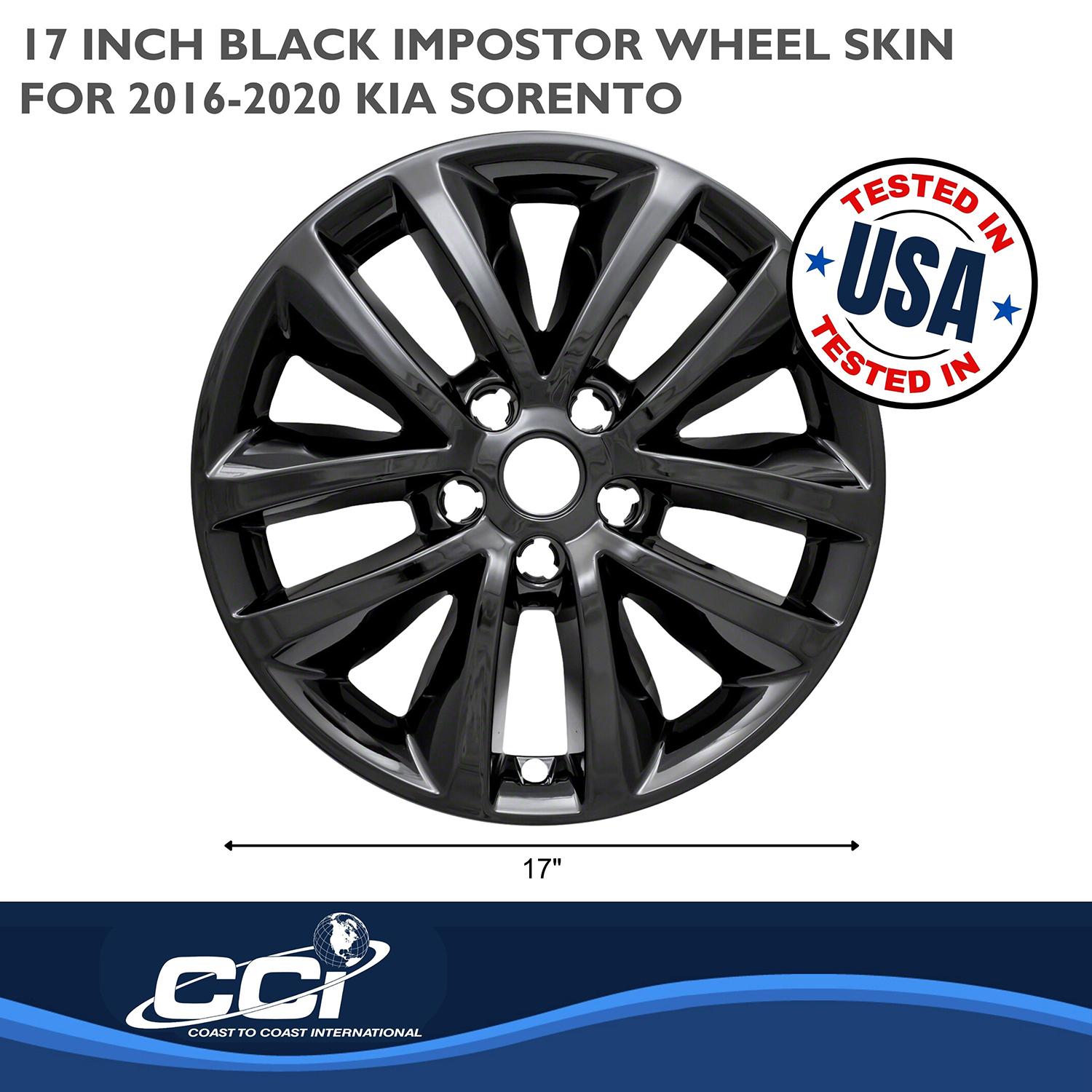Coast To Coast Wheel Skin Impostor 17in Gloss Black Set of 4