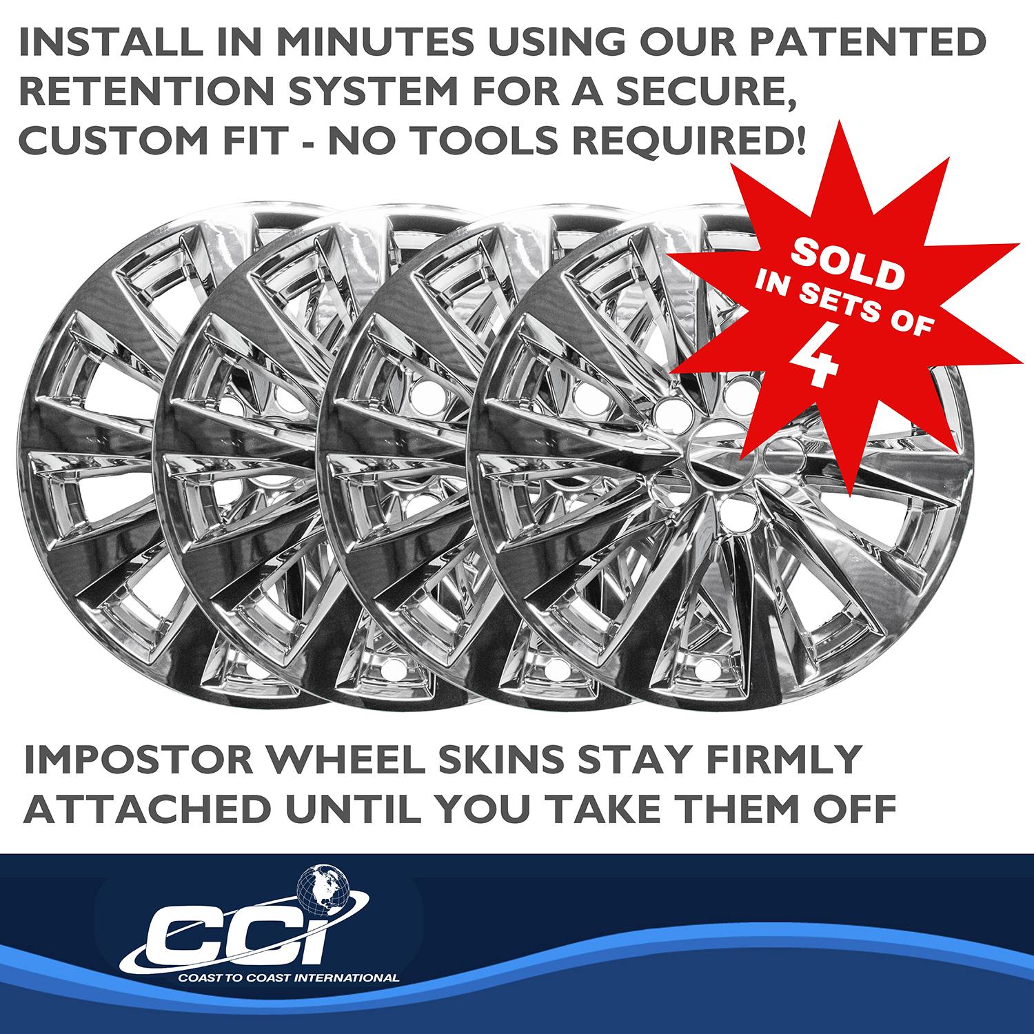 Coast To Coast Chrome Plated 17in Wheel Cover/Hub Cap 4 Piece