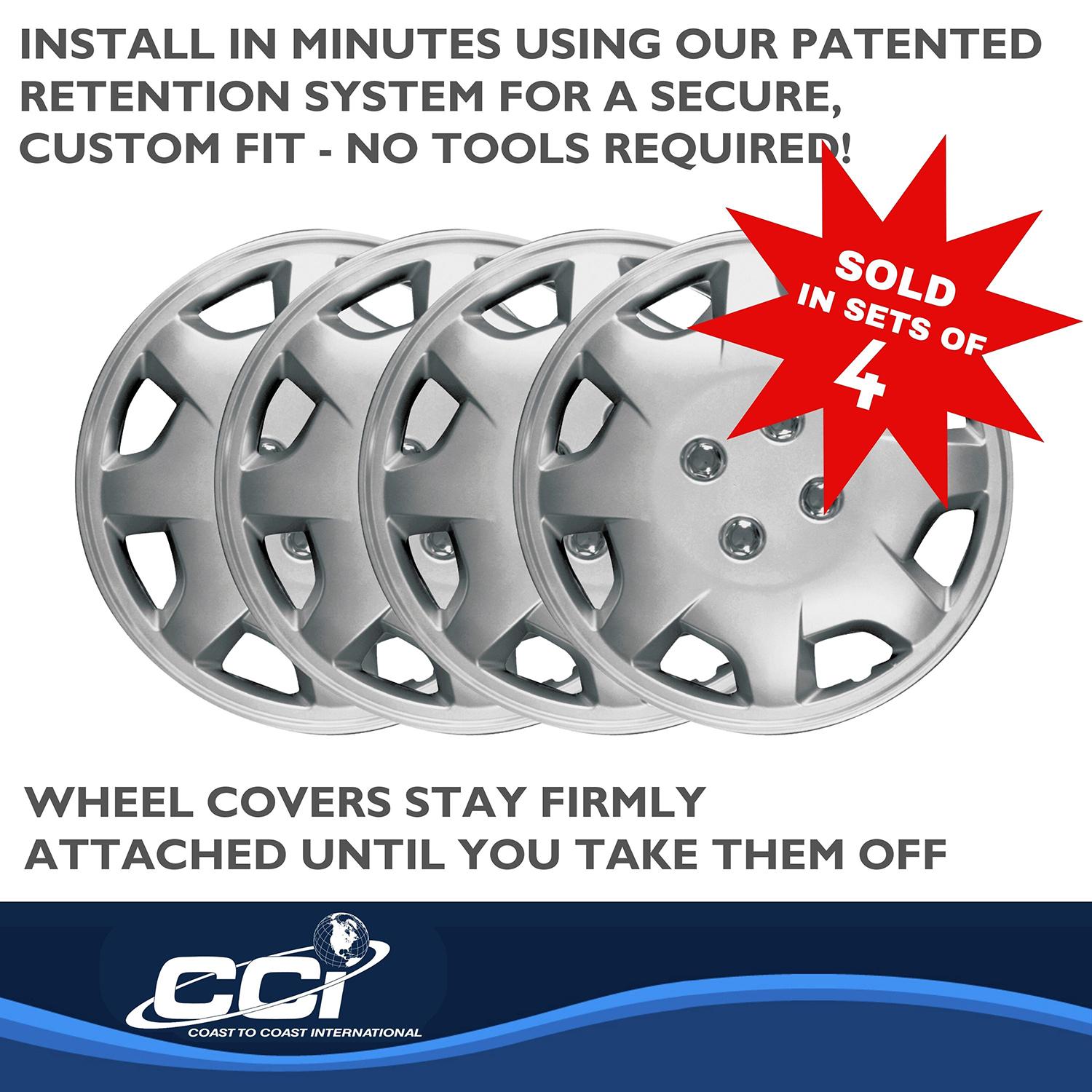 Coast to Coast Silver 14in 10 Spoke Universal Wheel Cover/Hub Cap