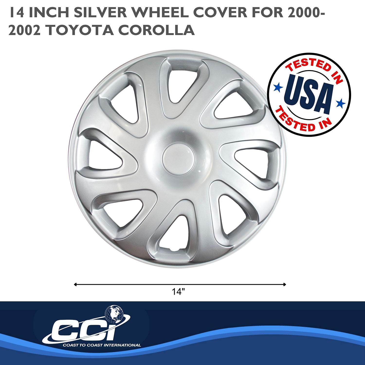 Coast To Coast Silver 14in Wheel Cover/Hub Cap 4 Piece IWC40414S