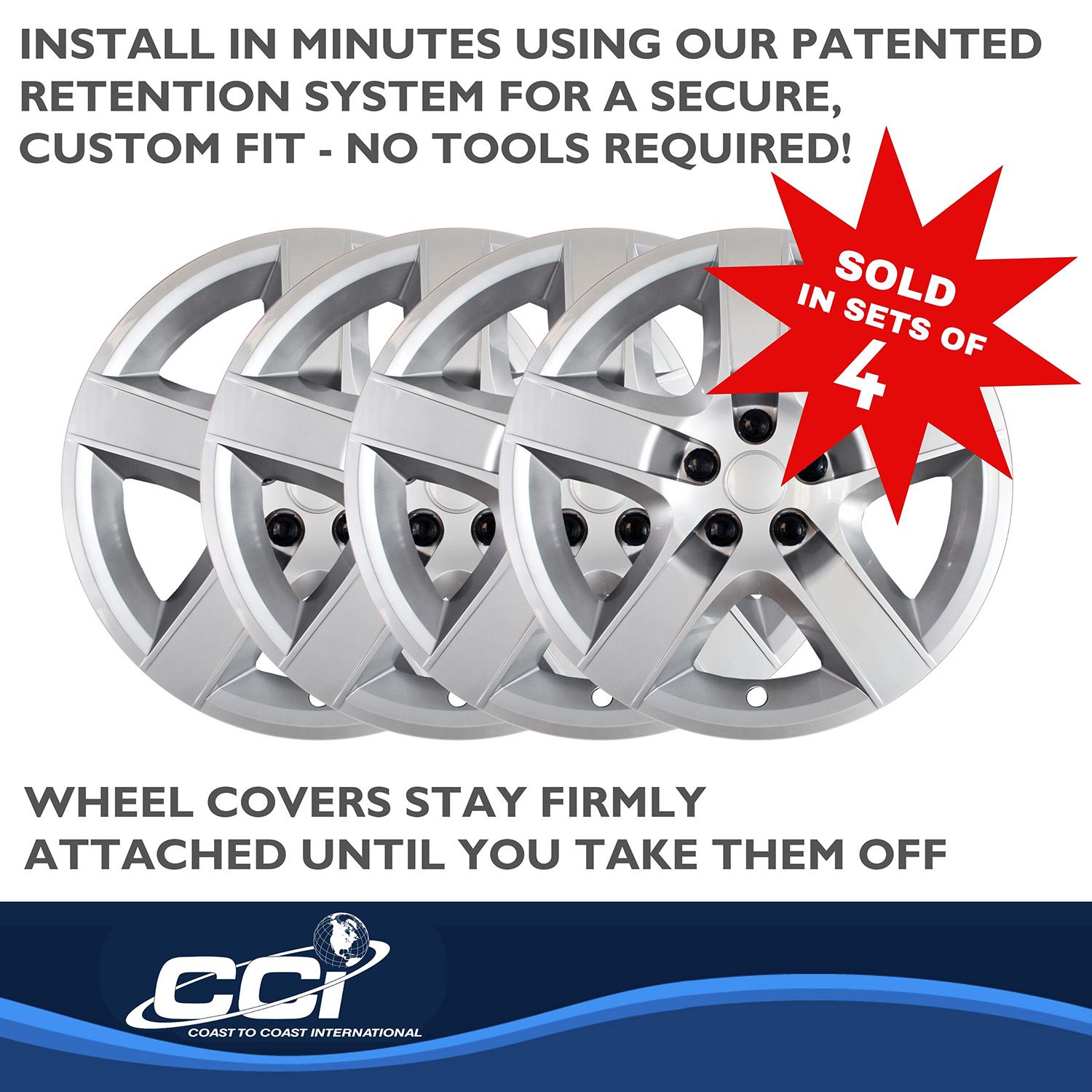 Coast To Coast Silver 17in Wheel Cover/Hub Cap 4 Piece IWC43517S