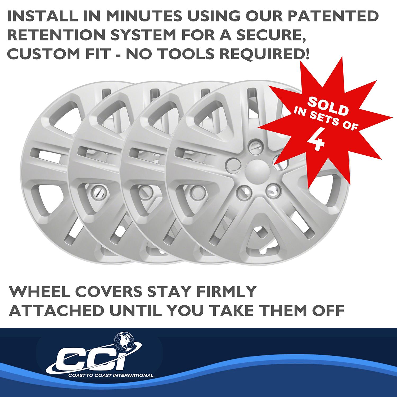 Coast To Coast Silver 17in Wheel Cover/Hub Cap 4 Piece IWC52217S