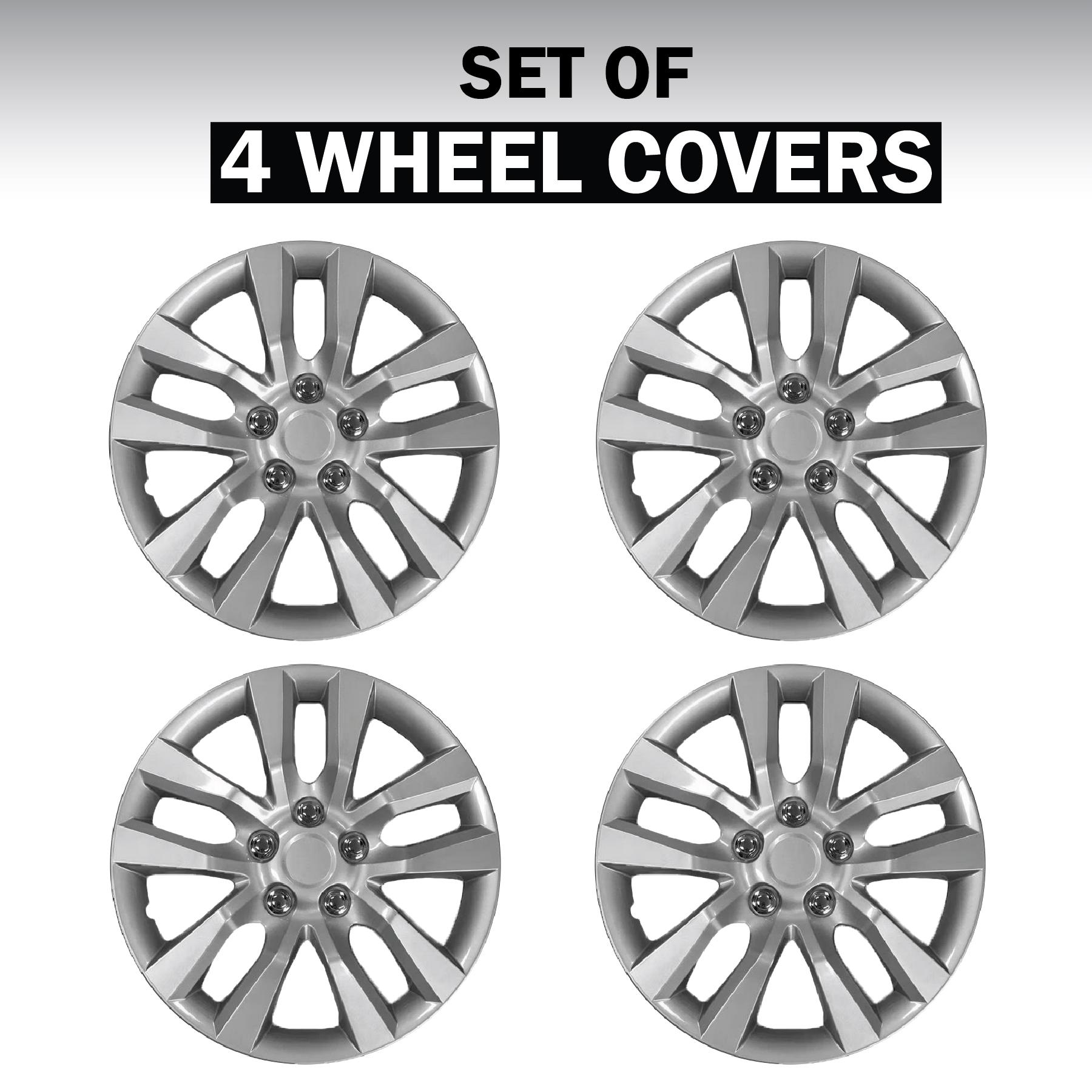 4 pc 360mm Auto Wielen Velg Hub Cap for 13in Wieldop 5 Clips Auto Styling Tire Center Covers modificatie Accessoires Blauw Rood (Color : Red