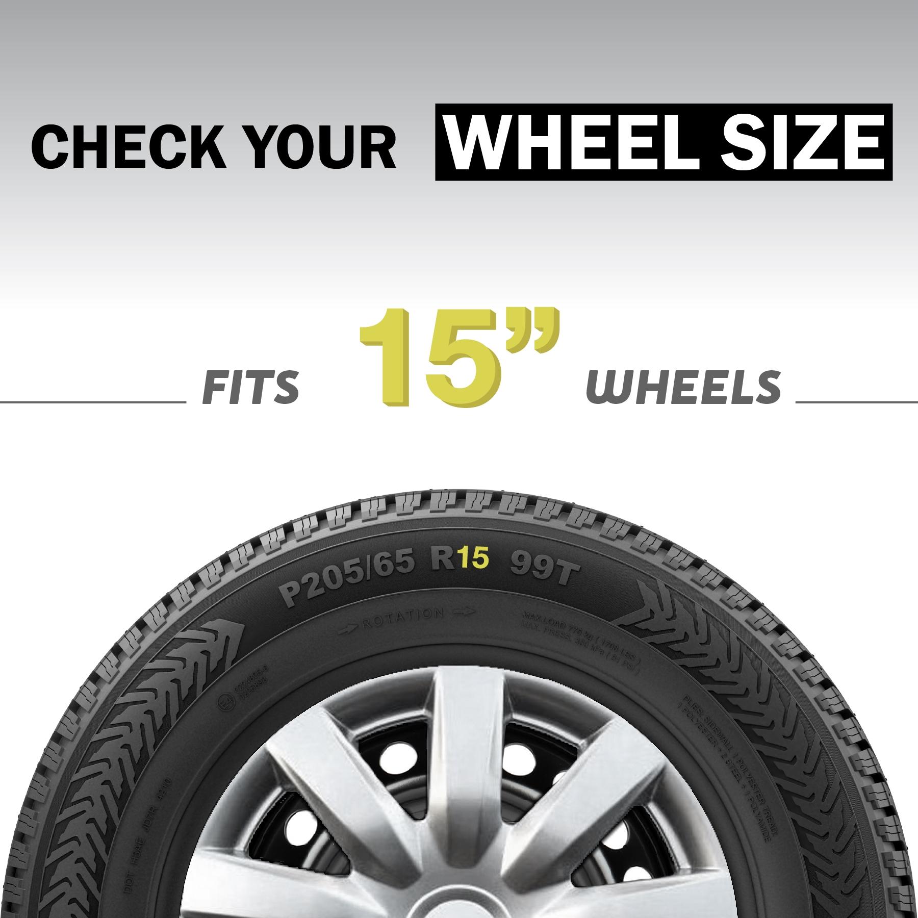 KT Silver 15in Universal Wheel Cover/Hub Cap | AutoZone