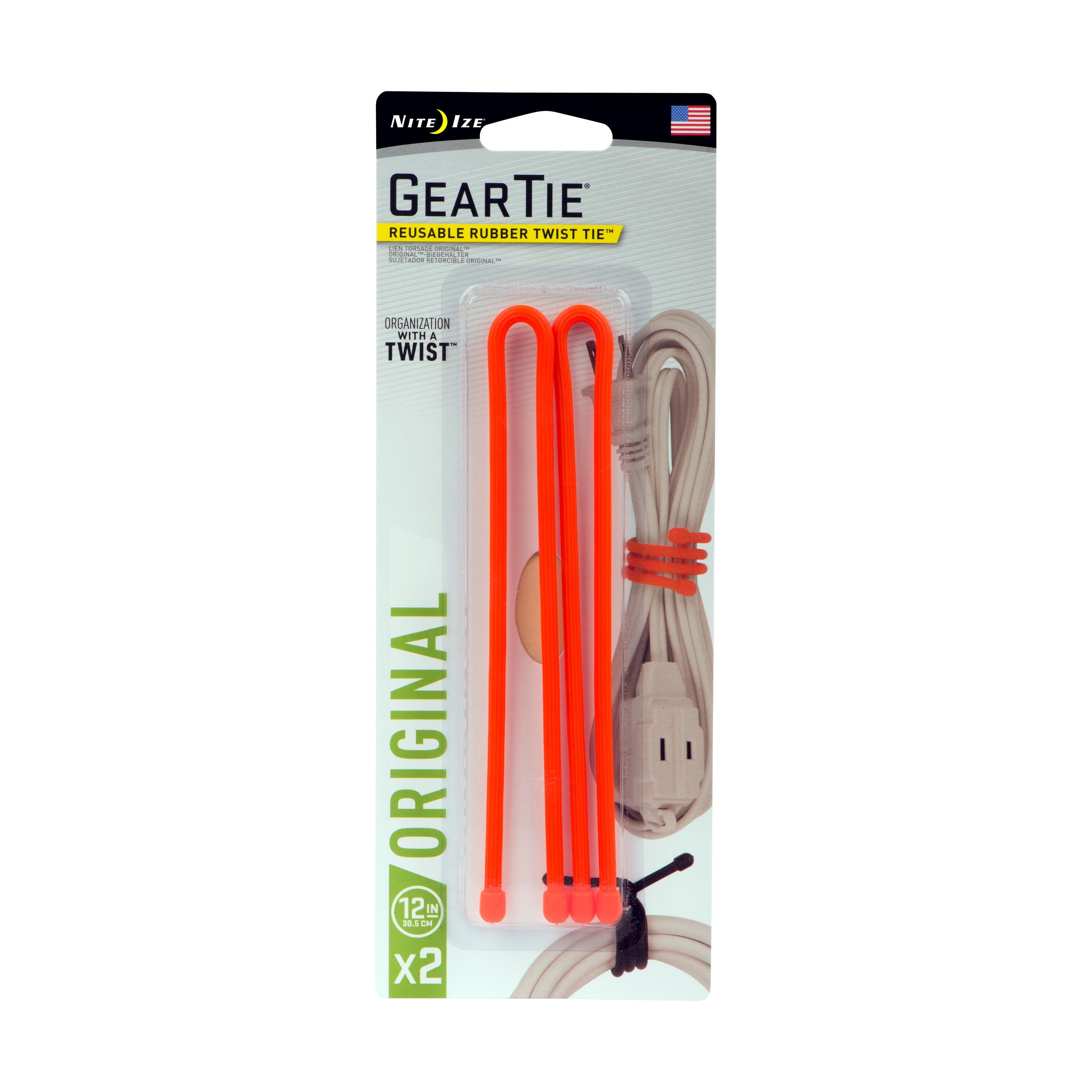 Nite Ize 12 in. Orange Gear Tie 2 Pack | AutoZone