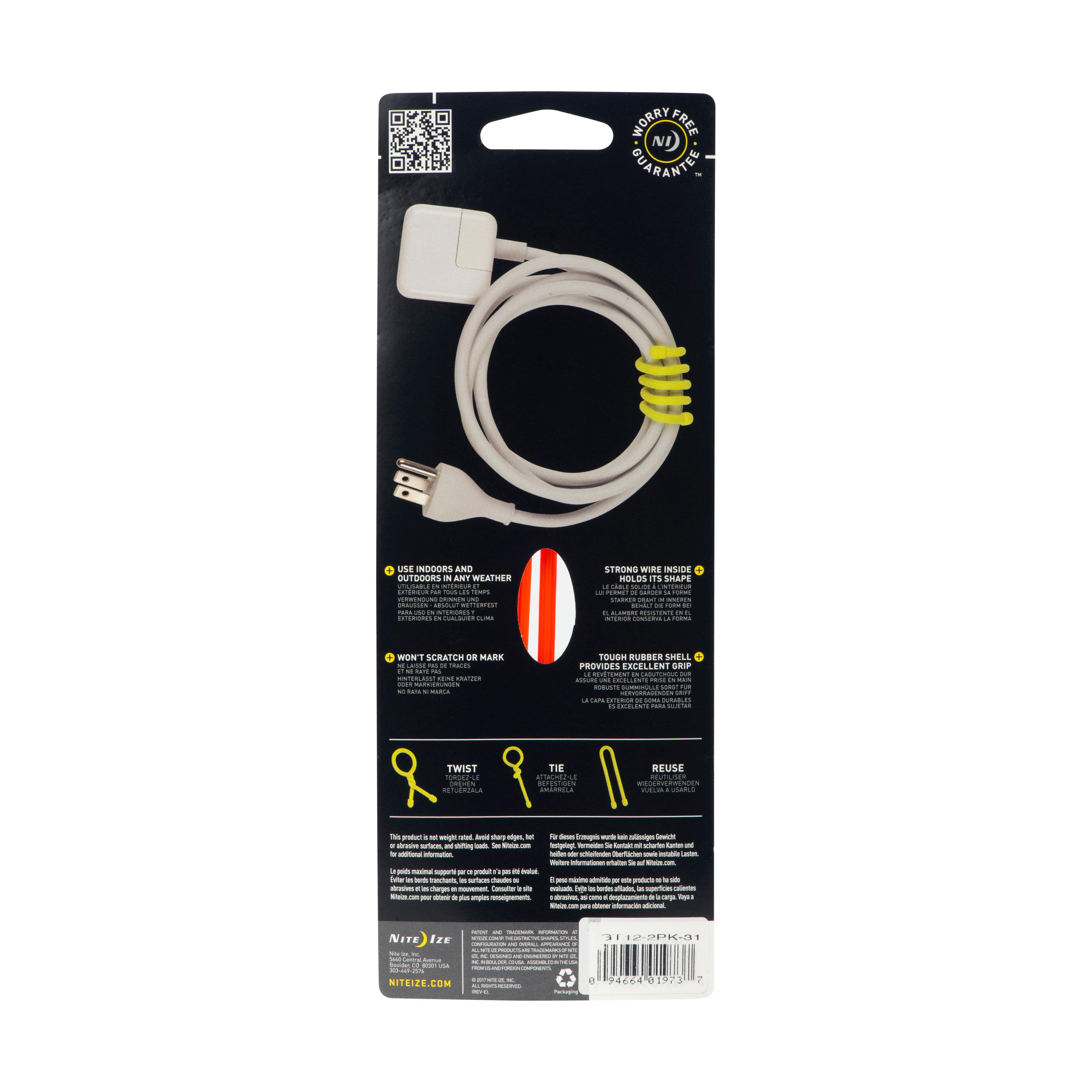 Nite Ize 12 in. Orange Gear Tie 2 Pack | AutoZone