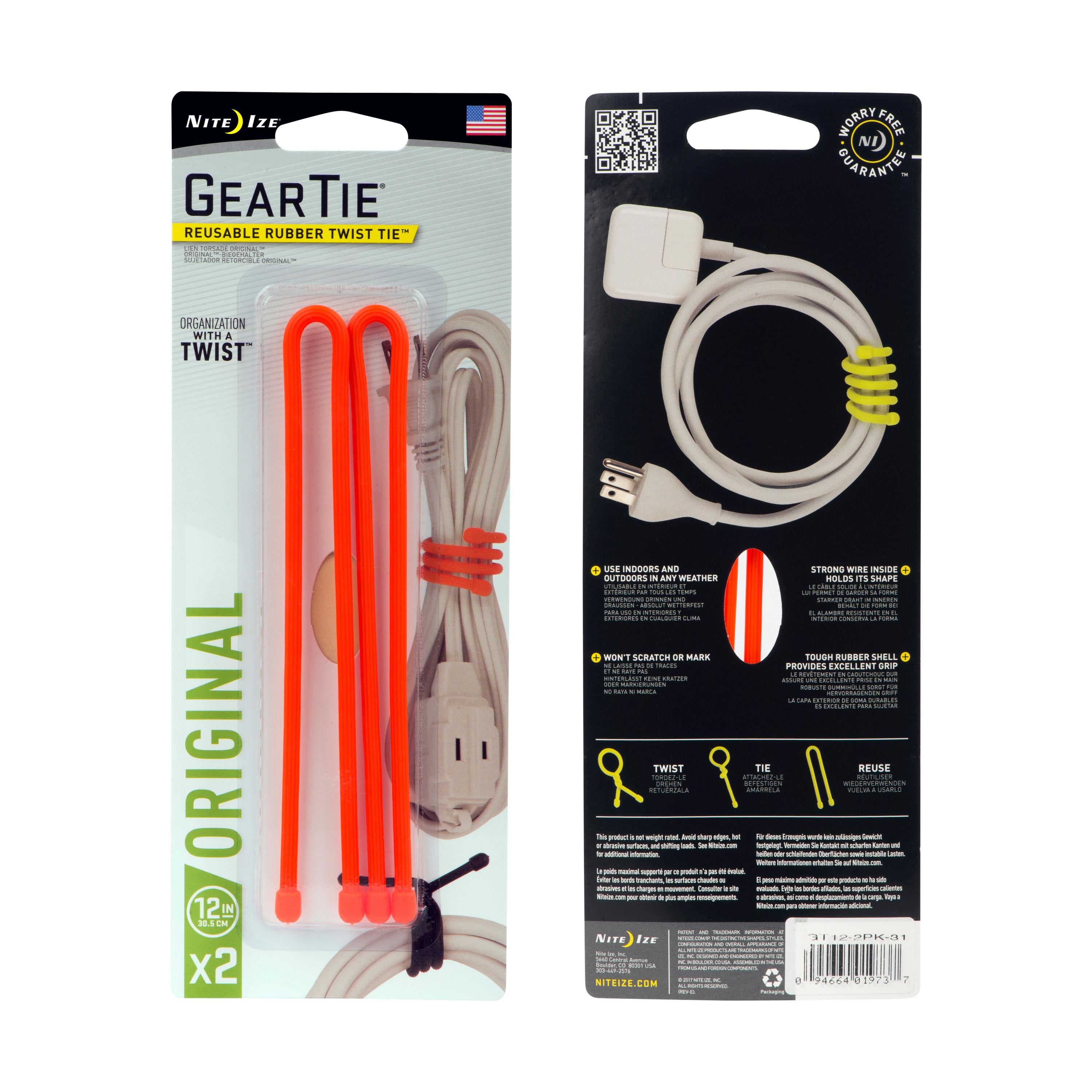 その他 tiezo Nite Ize 12 in. Orange Gear Tie 2 Pack | AutoZone