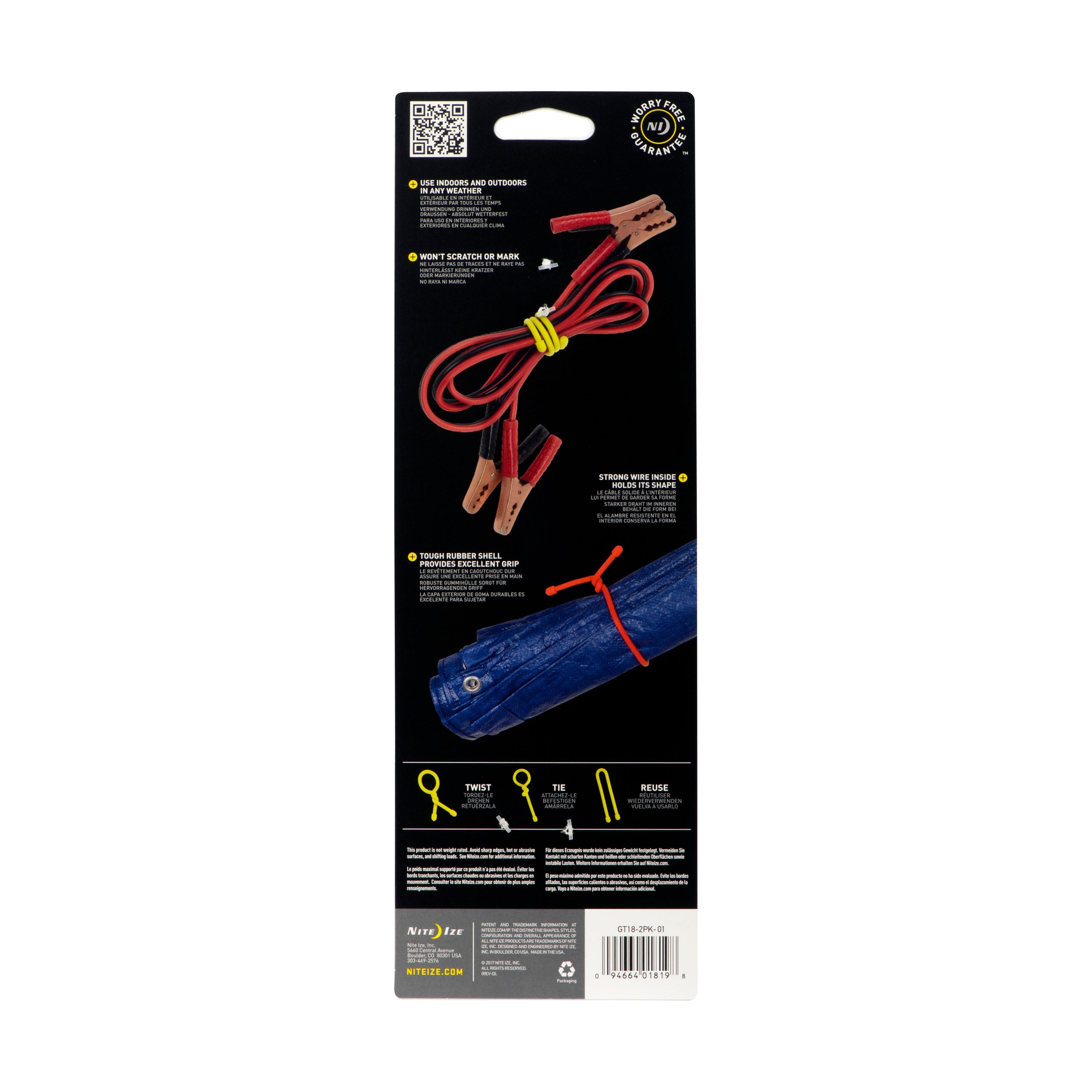 Nite Ize 18 in. Black Gear Tie 2 Pack | AutoZone