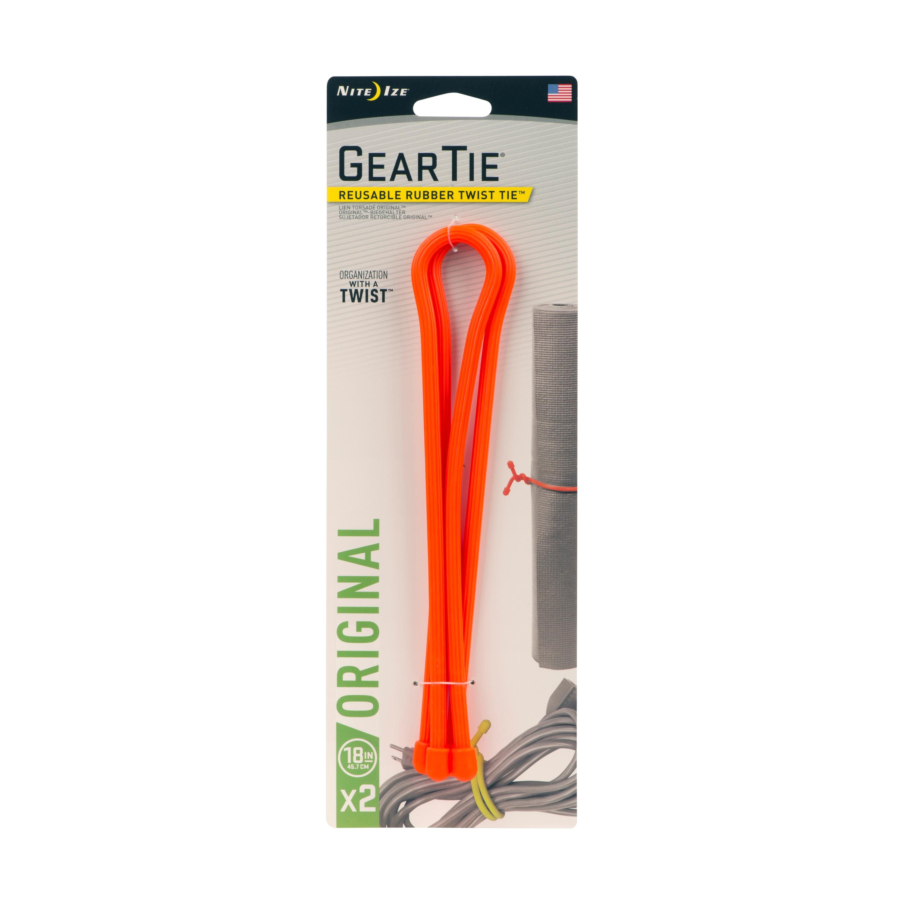 Nite Ize 18 in. Orange Gear Tie 2 Pack | AutoZone