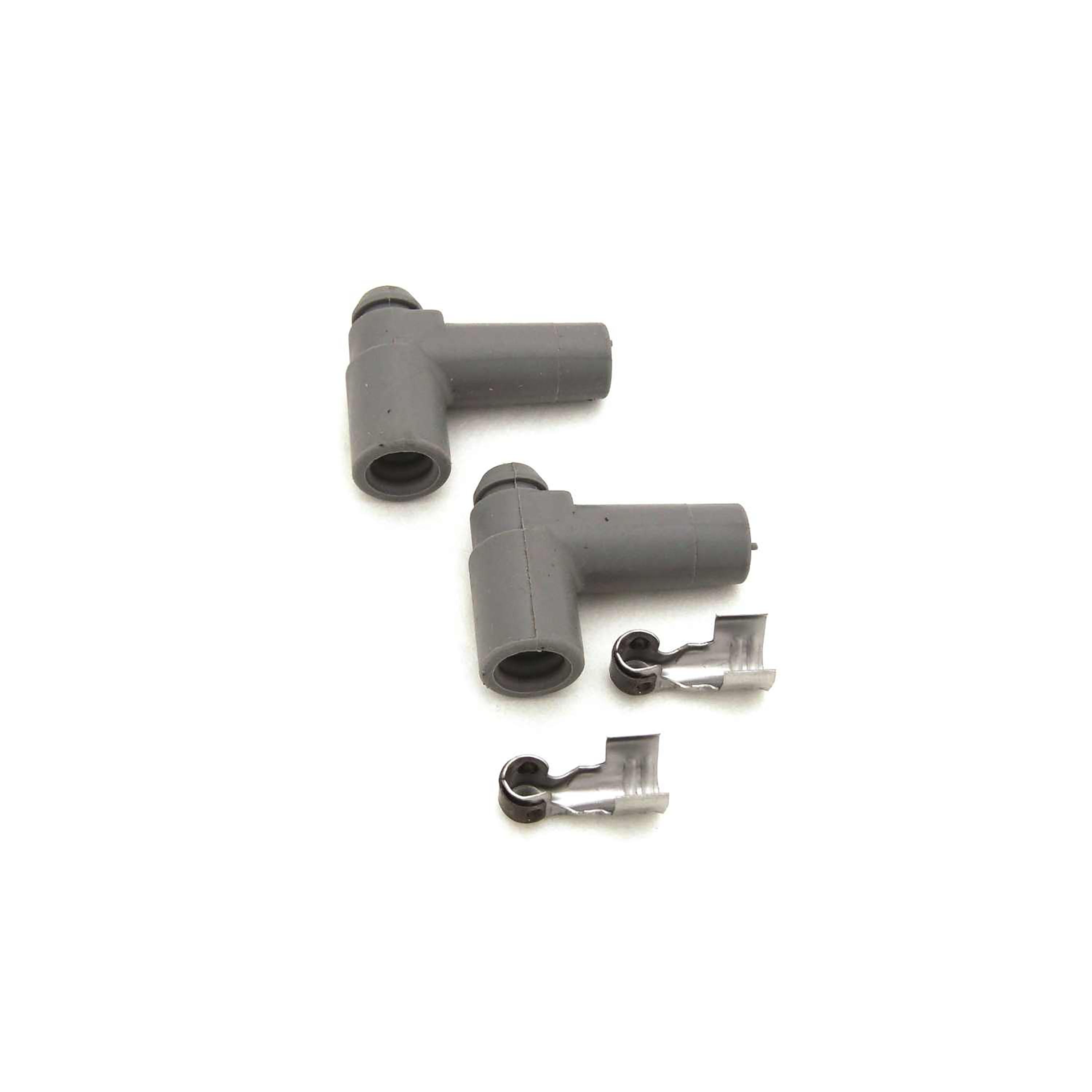 FAST 2 Pack of 90 Degree HEI Spak Plug Boots and Terminals 255