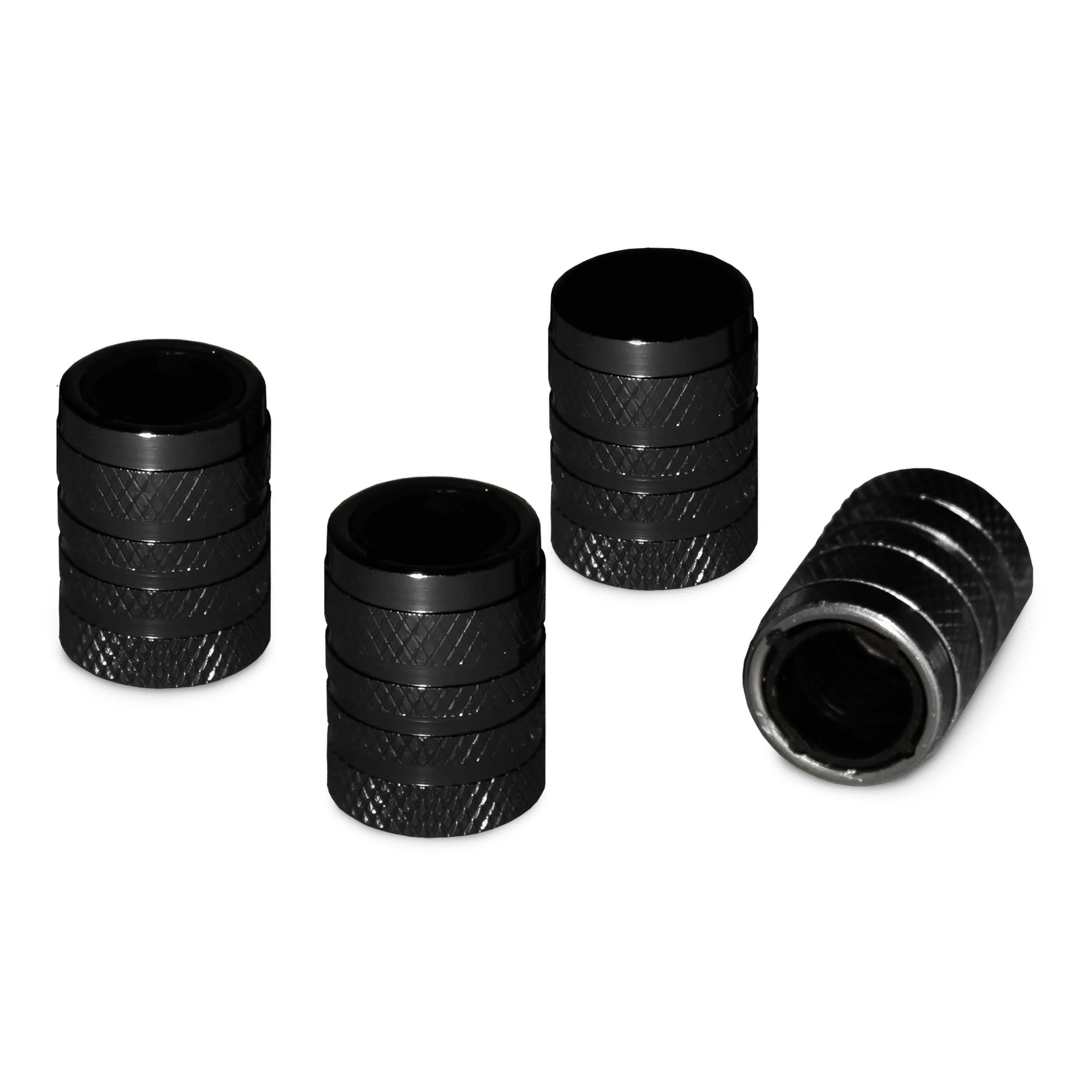 Slime Jet Black Barrel Tire Valve Stem Cap for Chevrolet Spark