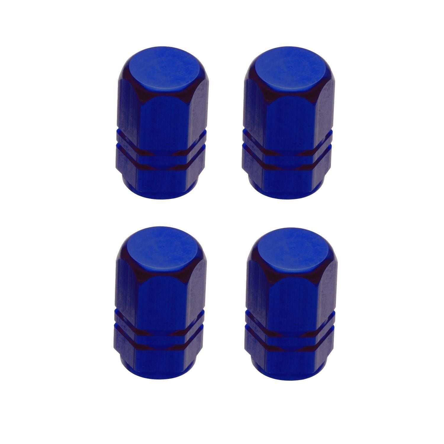 Pilot Blue Valve Stem Caps 4 Pack for Chevrolet Spark