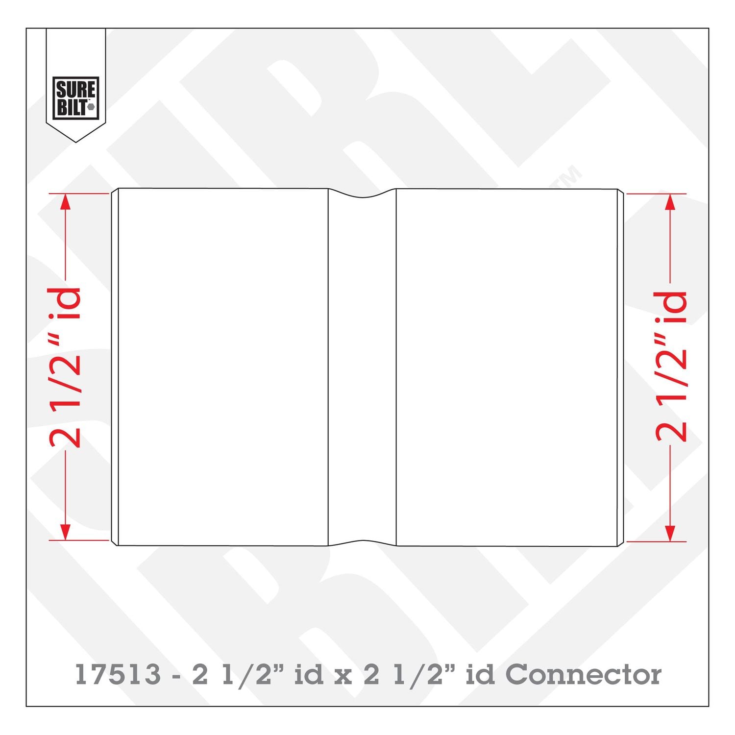 SureBilt 2 1/2in I.D. x 2 1/2in O.D. Connector