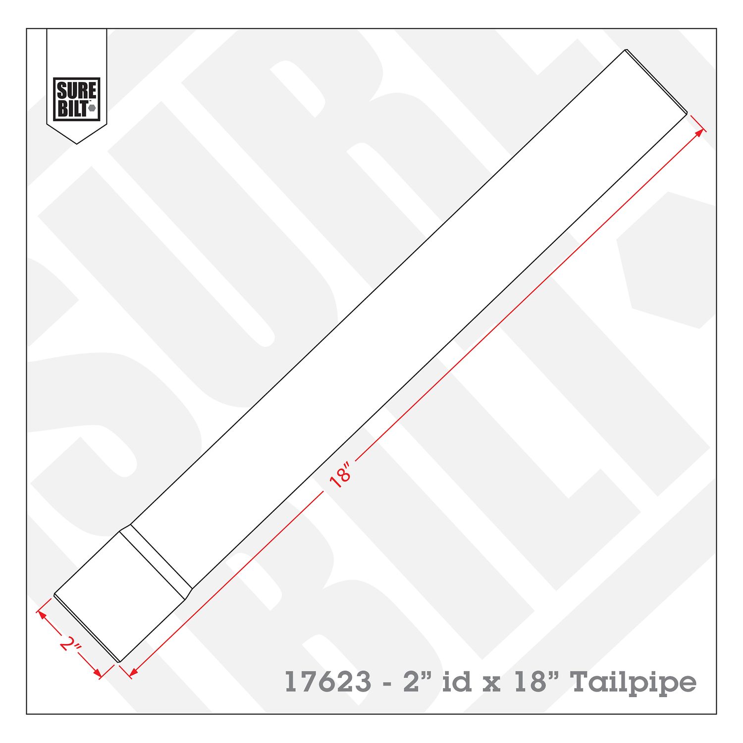 SureBilt 2in I.D. x 18in Tailpipe Extension | AutoZone