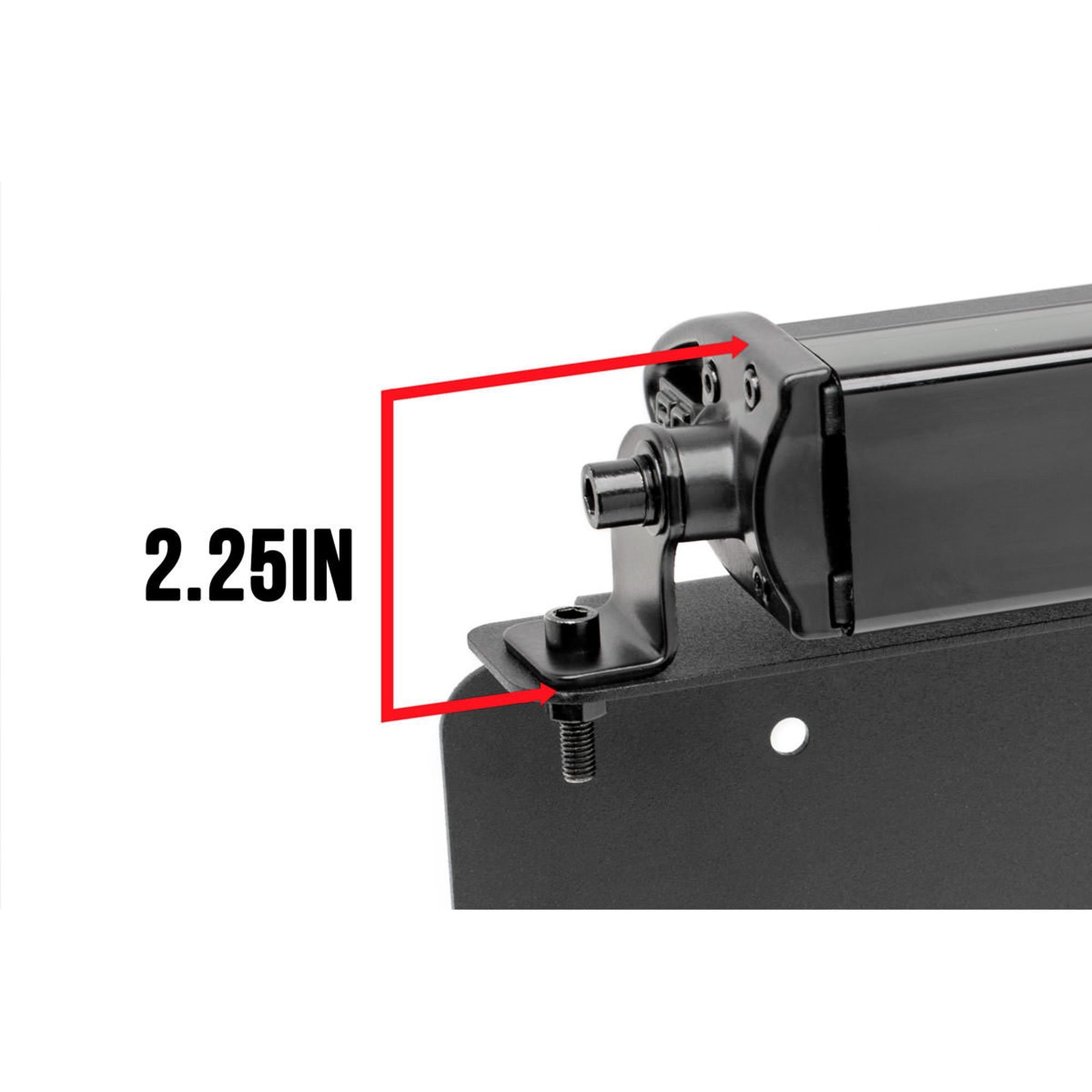 Rough Country 8in Single Row Black Series License Plate Mount LED