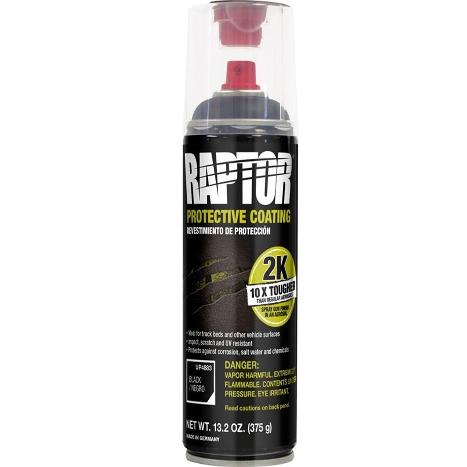 thumbnail interactive-video image 1 of RAPTOR Black UP4883 Bedliner Aerosol With Adhesion Promoter - 13.02 Oz 2K Spray 1 of 4