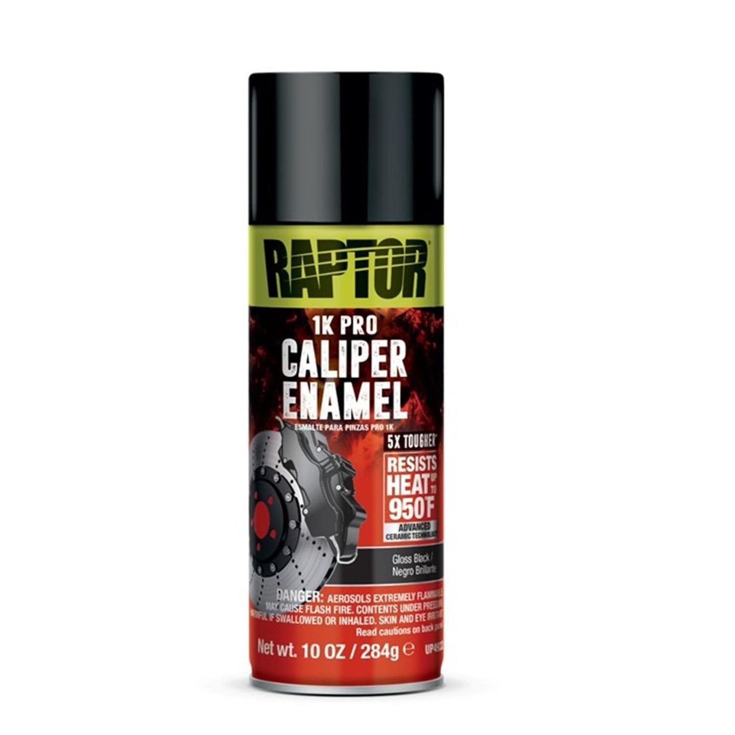 RAPTOR Gloss Black Caliper Enamel High Temp Aerosol Paint for Cadillac Brougham