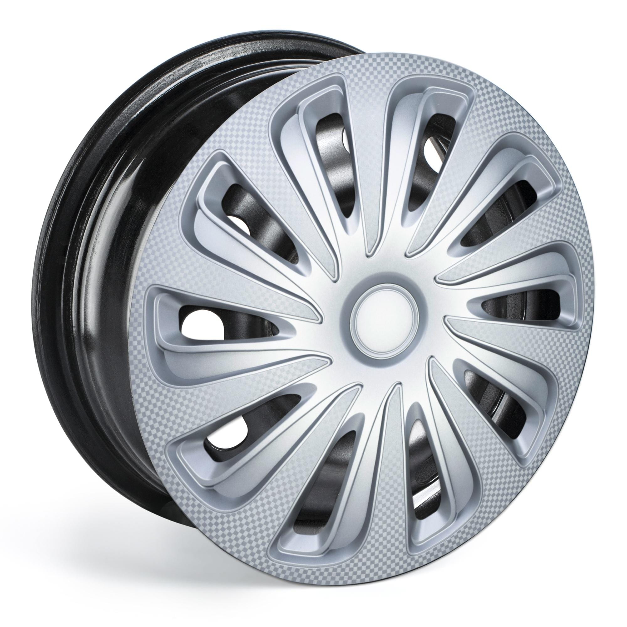 CPW Snap-On Full Wheel Covers – Set Of 4 Hub Caps Fit R13, R14, R15, R16, R17 Tires (Universal)