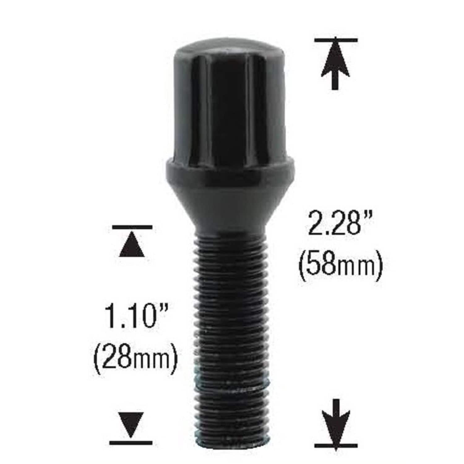 White Knight Wheel Lug Bolt 1825SPBK-4AZ | AutoZone