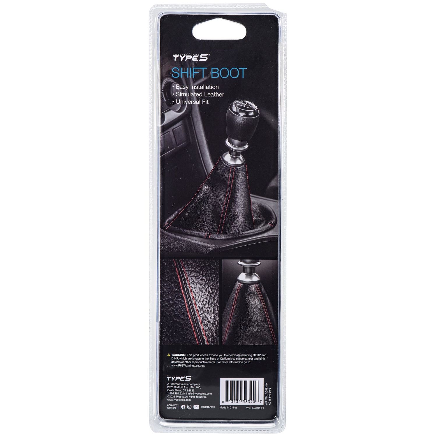Type S Leather Floor Mount Shifter Boot | AutoZone