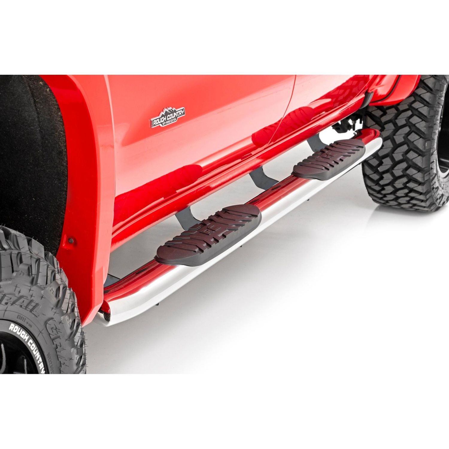 Rough Country Oval Nerf Steps Stainless Crew Cab for Chevy/GMC 1500/2500HD/3500HD (19-25) 21002S for Dodge Durango