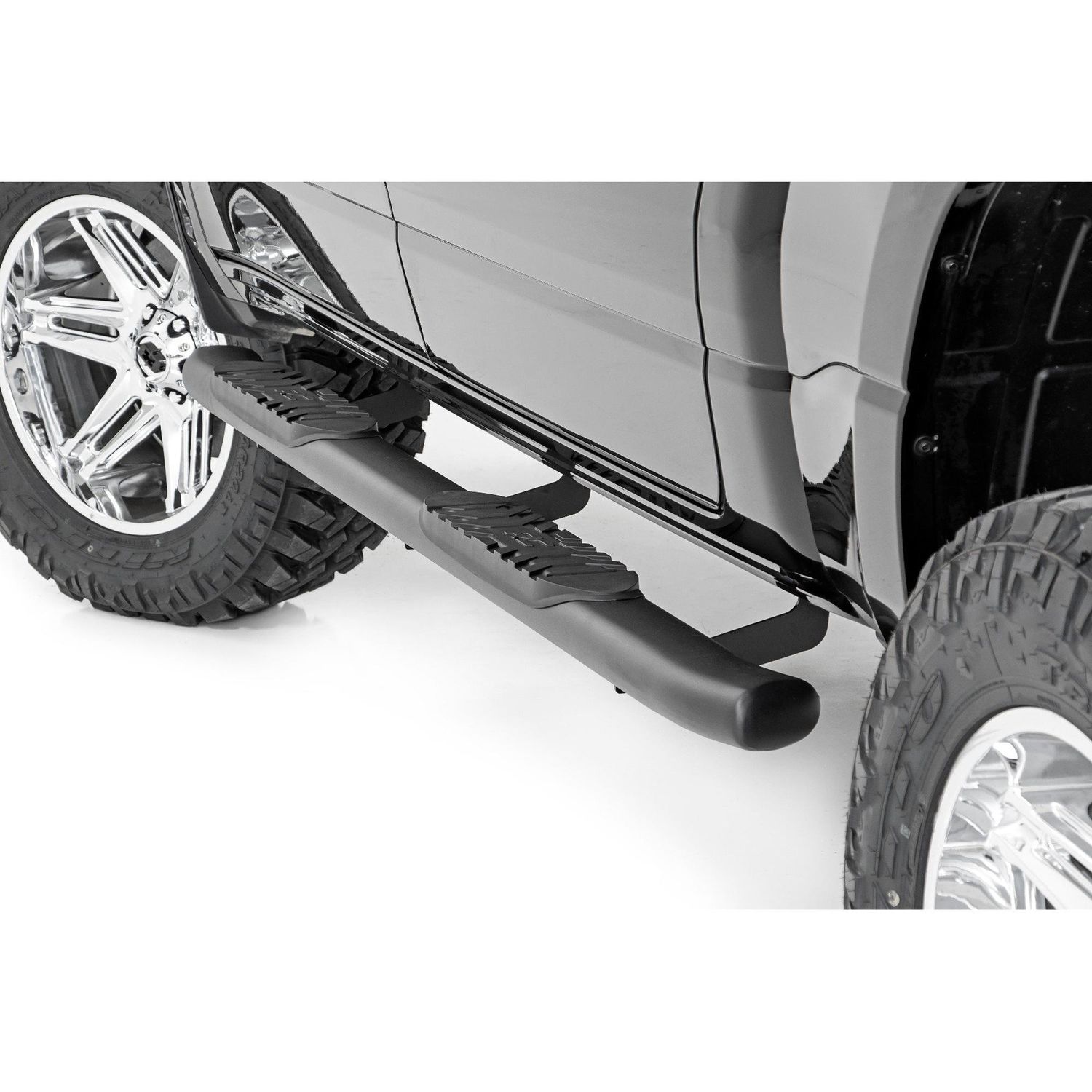 Rough Country Black Crew Cab Oval Nerf Step for Ram 1500 (19-25)/1500 TRX (21-24) 21004 for Dodge Durango