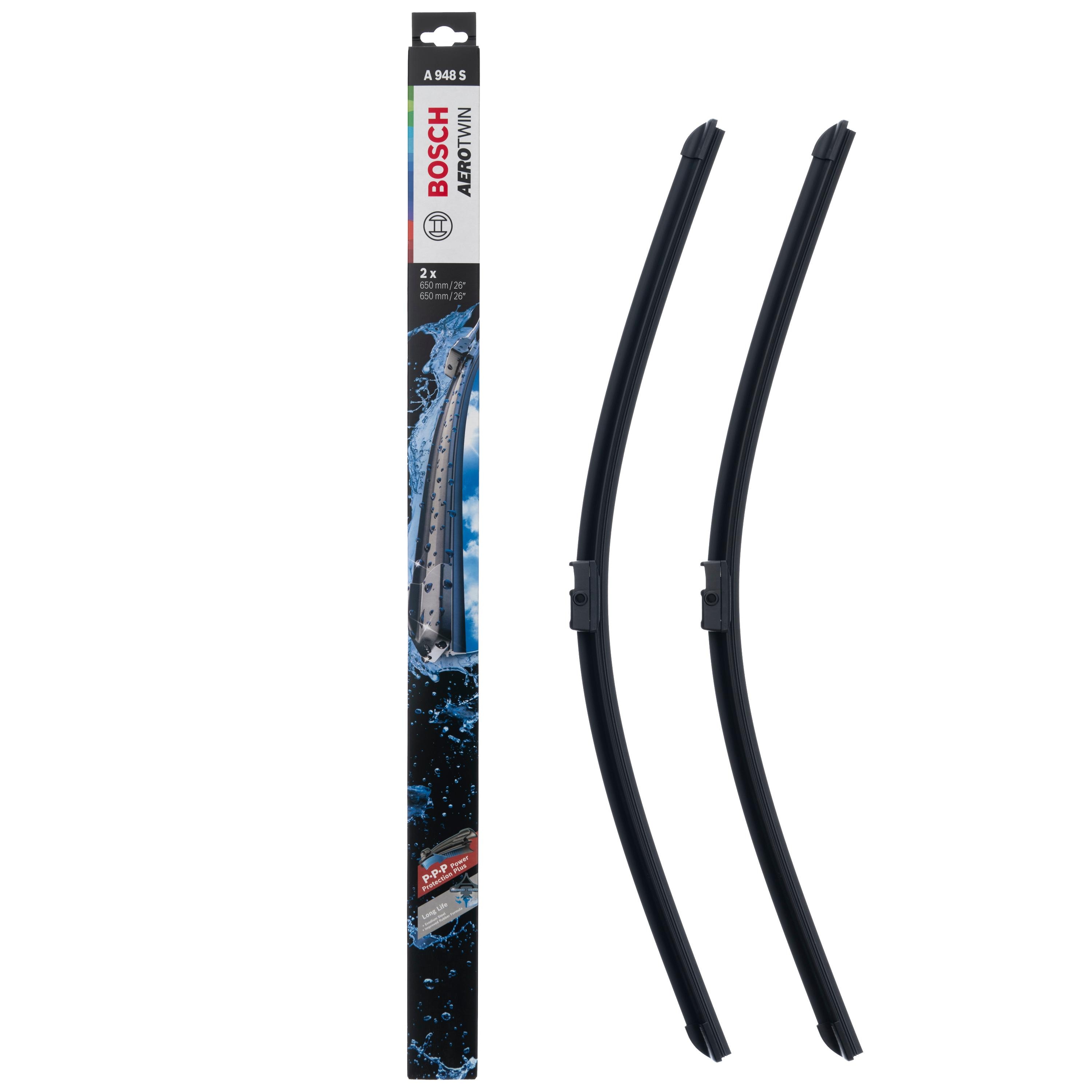 Bosch 25" and 25" Wiper Blade Set 3397118948 for Triumph spitfire