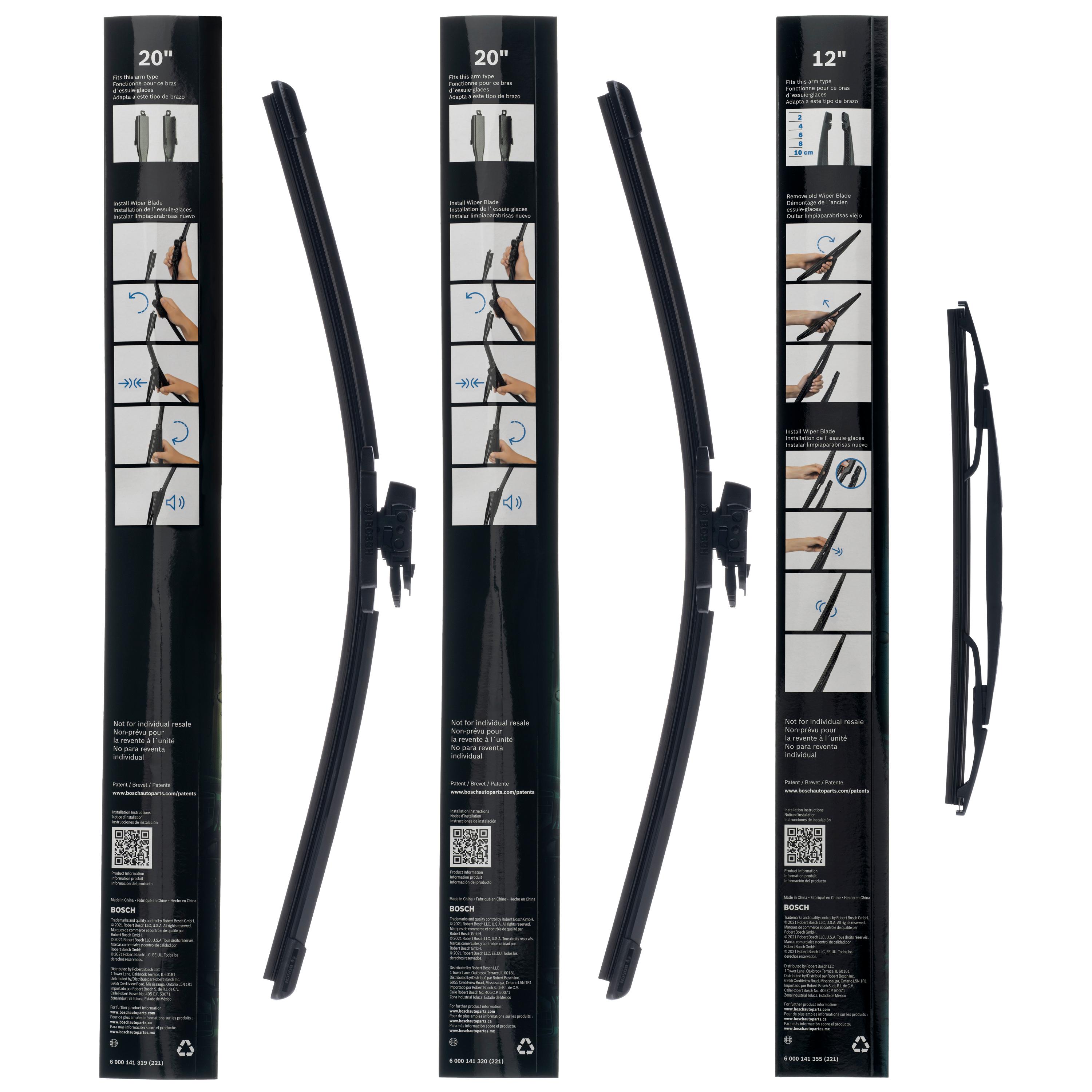 Bosch 20in, 20in and 12in Wiper Blade Set B36009 | AutoZone