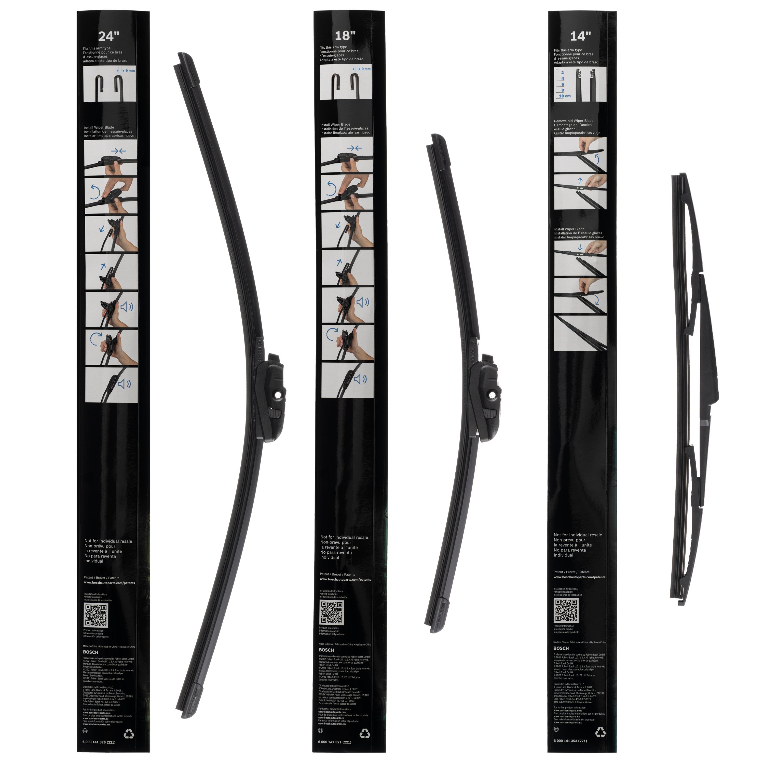 Bosch 24in, 18in and 14in Wiper Blade Set B36010 | AutoZone