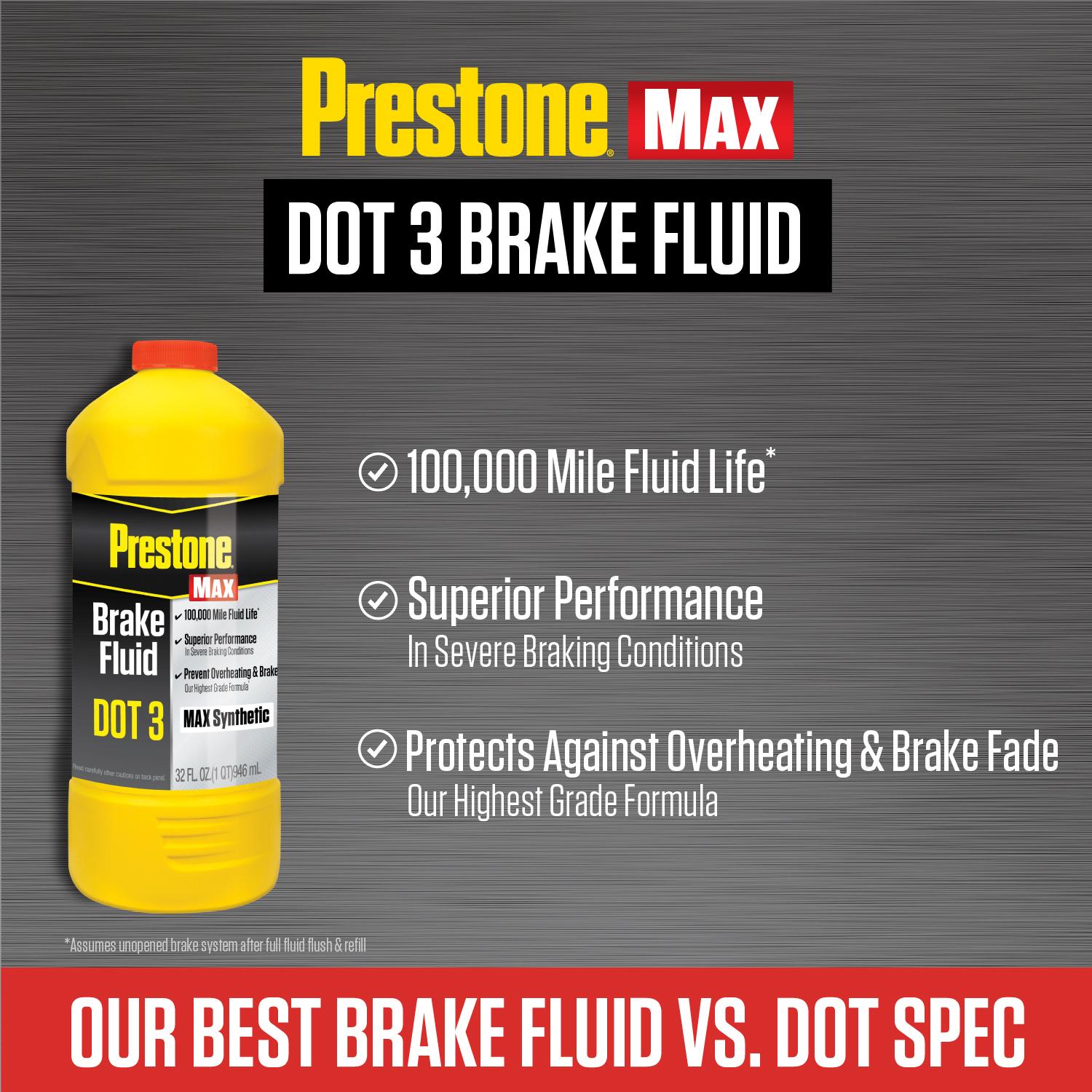 Prestone DOT 3 Brake Fluid 32 ounce
