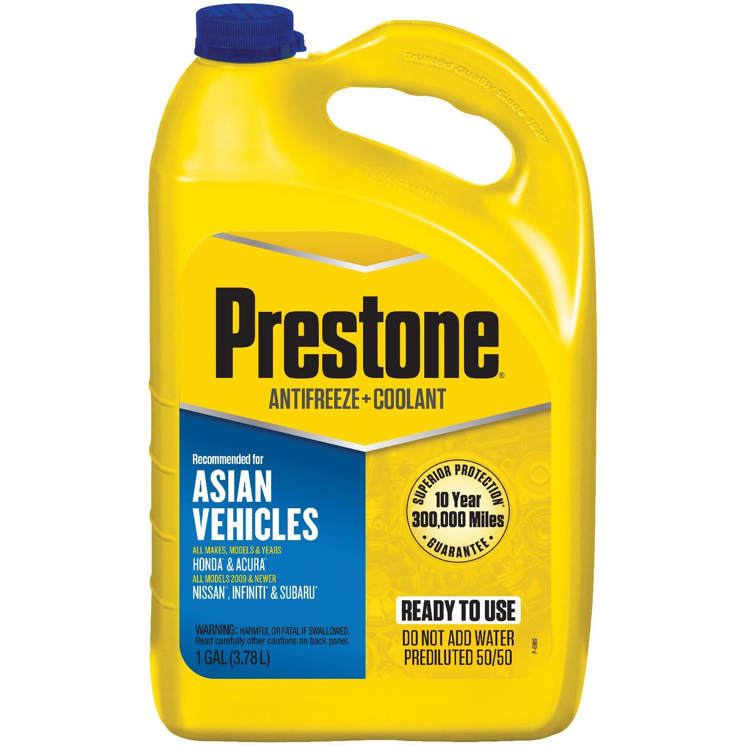 Prestone Blue Pre-Mixed Engine Coolant / Antifreeze for Honda Pilot