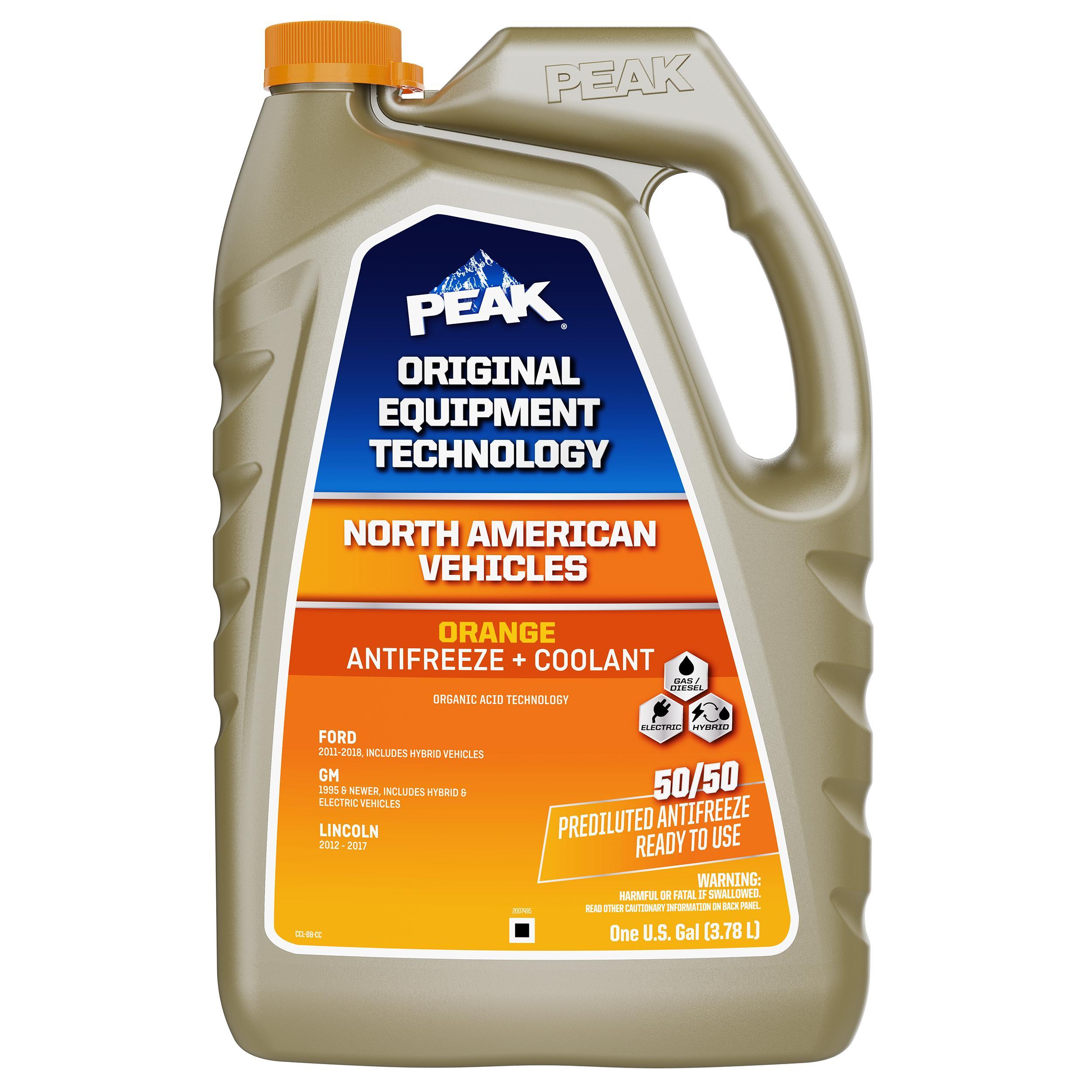 PEAK Original Equipment Technology North American Orange Pre-Mixed Engine Coolant / Antifreeze for International 4900