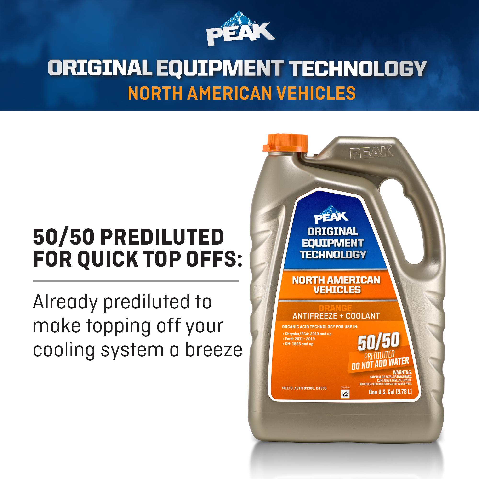 PEAK Original Equipment Technology Orange Pre-Mixed Engine Coolant ...
