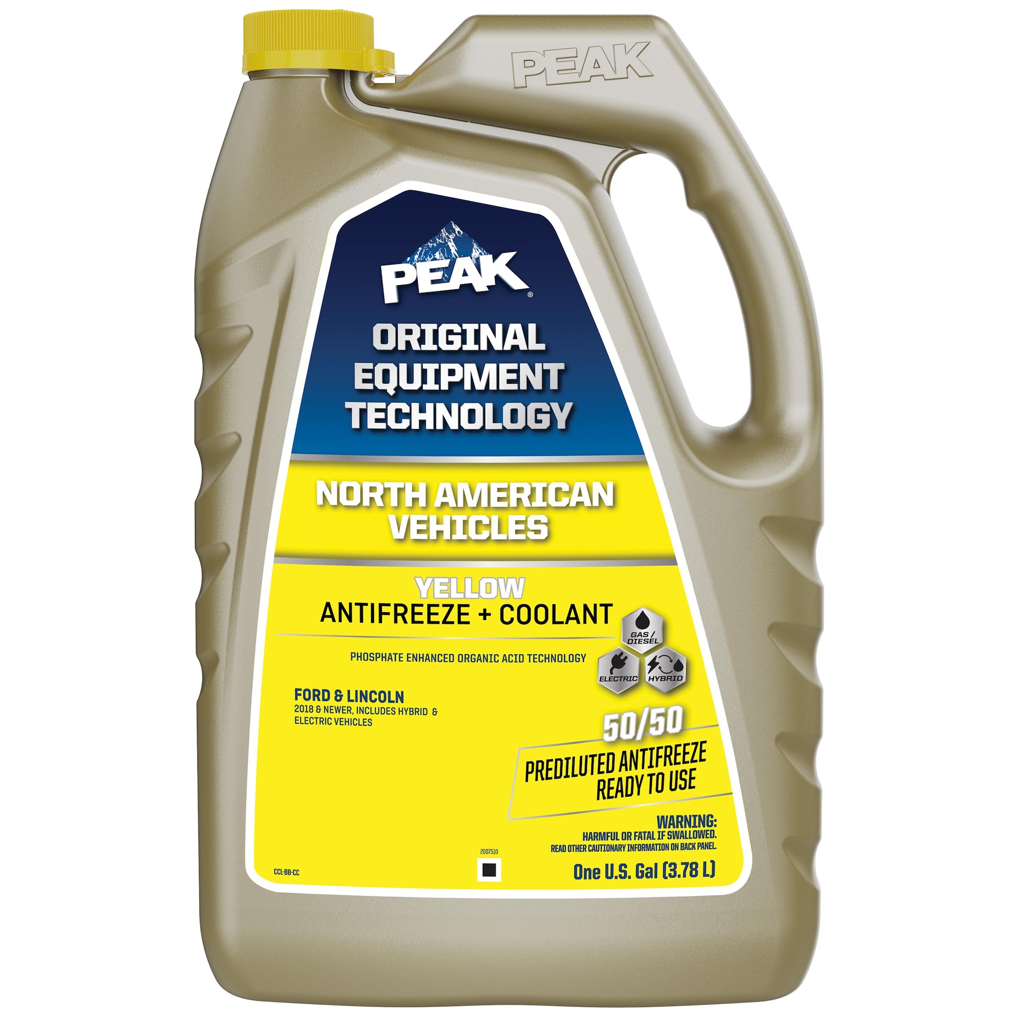 PEAK North American Yellow Pre-Mixed Engine Coolant / Antifreeze