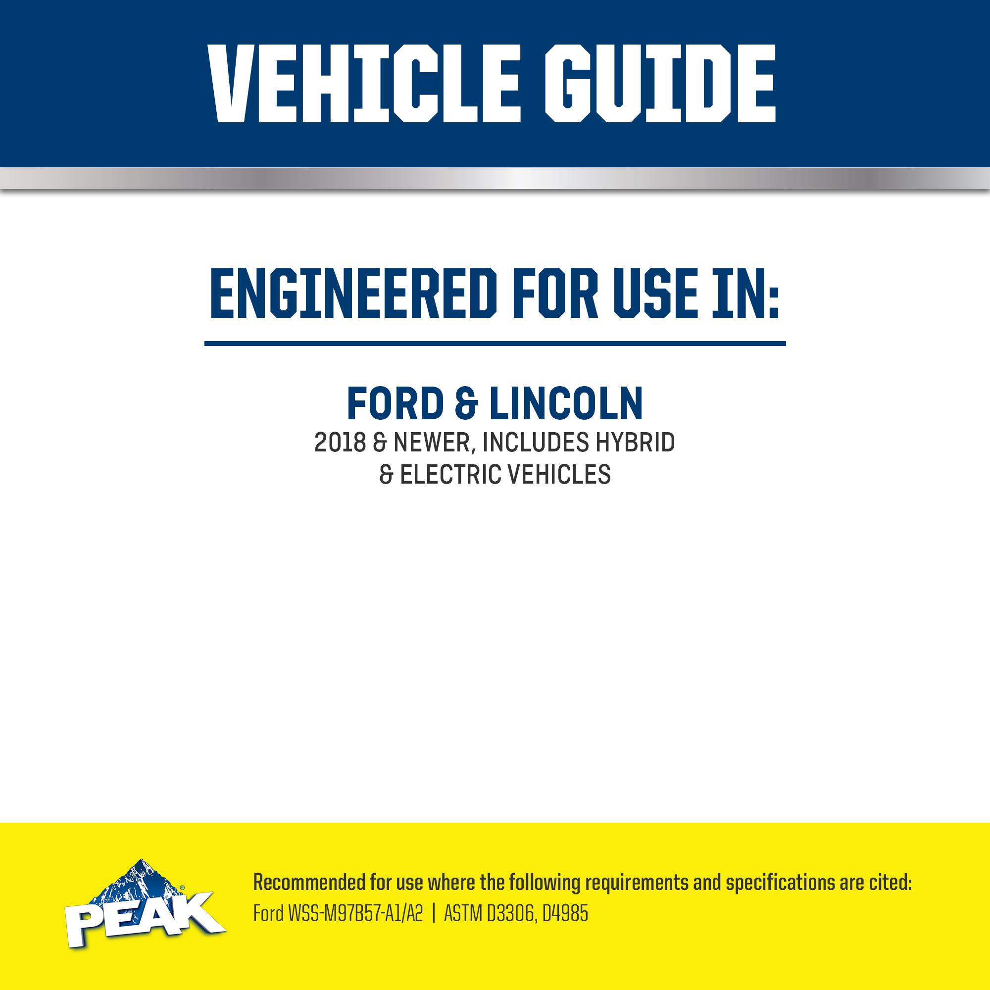 PEAK North American Yellow Pre-Mixed Engine Coolant / Antifreeze