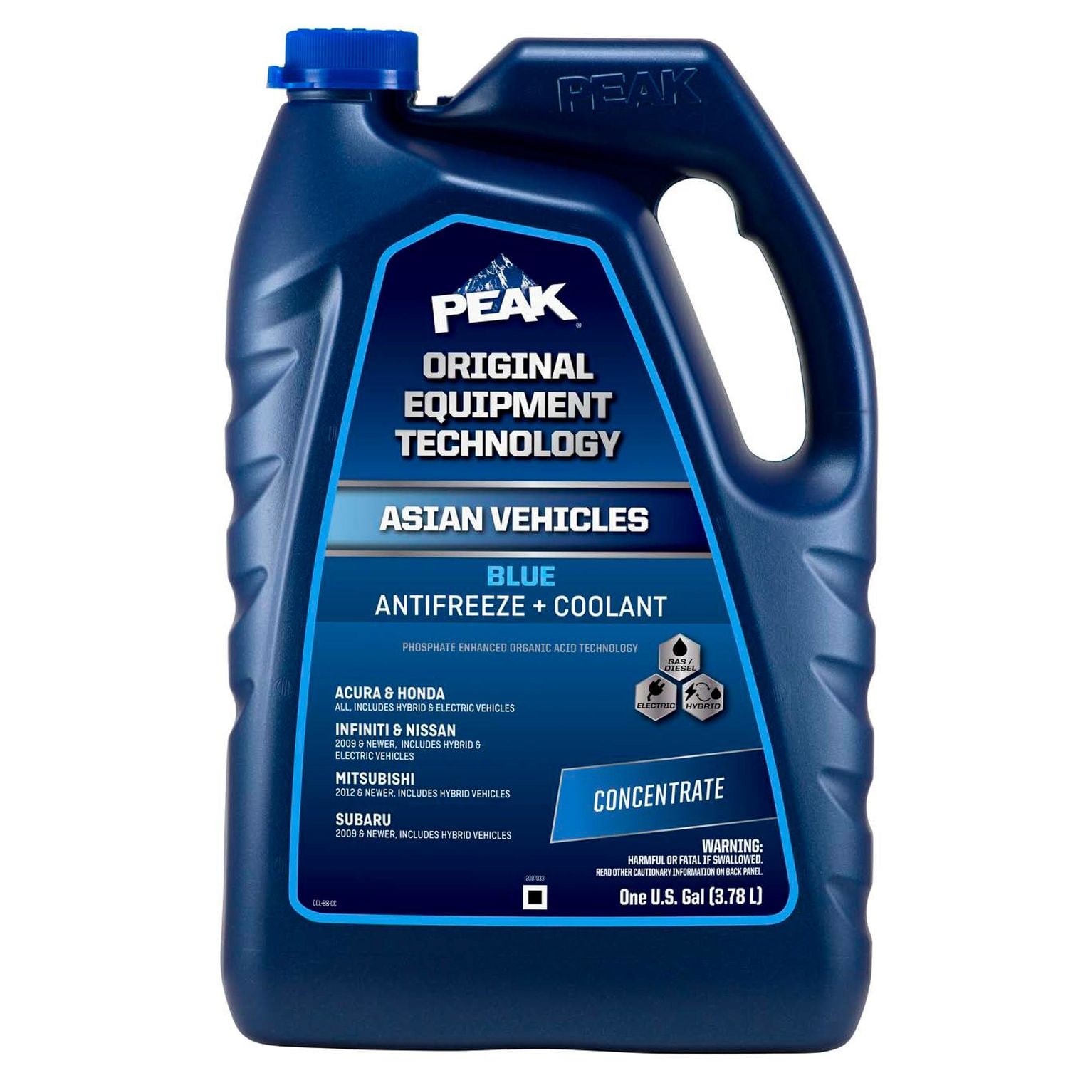 PEAK Original Equipment Technology Asian Blue Concentrate Engine Coolant / Antifreeze for Honda Pilot