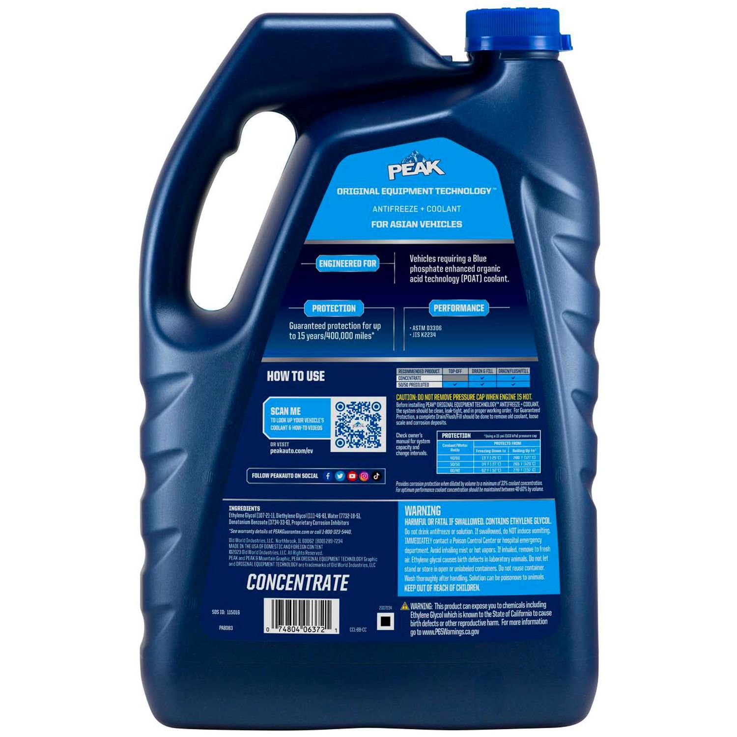 PEAK Original Equipment Technology Asian Blue Concentrate Engine