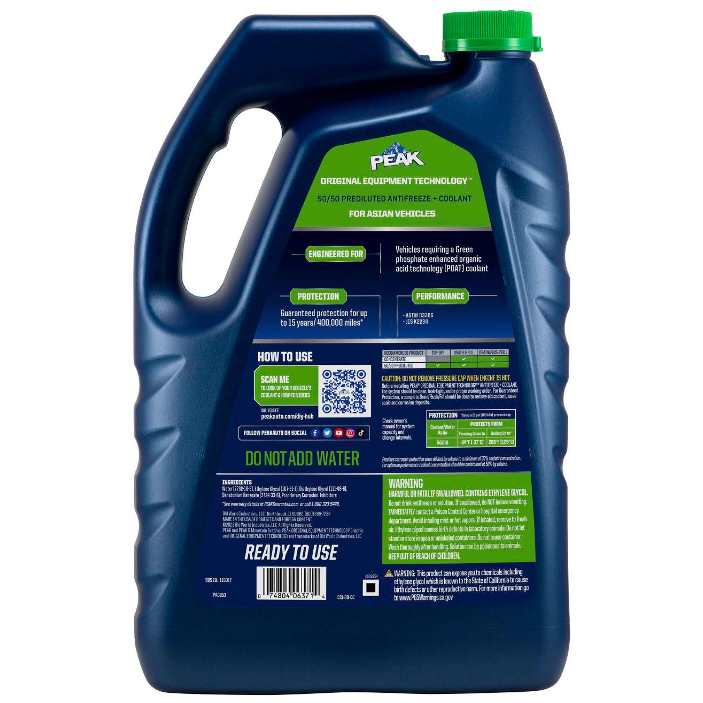 PEAK Original Equipment Technology Asian Green Pre-Mixed Engine