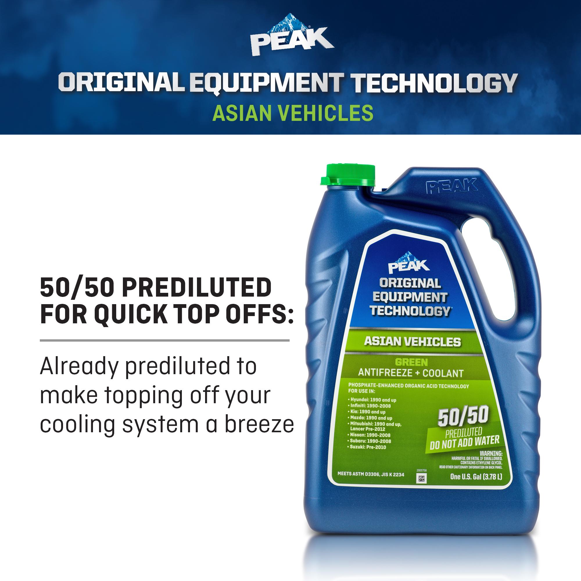 PEAK Original Equipment Technology Green Pre-Mixed Engine Coolant
