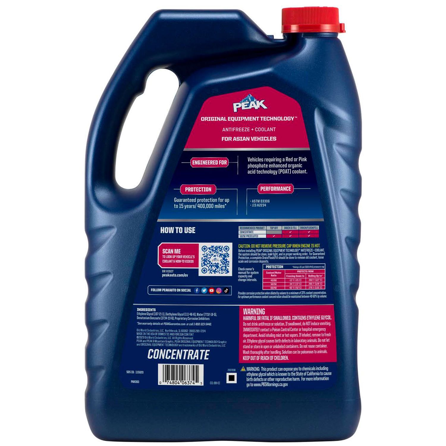 PEAK Original Equipment Technology Asian Red Concentrate Engine