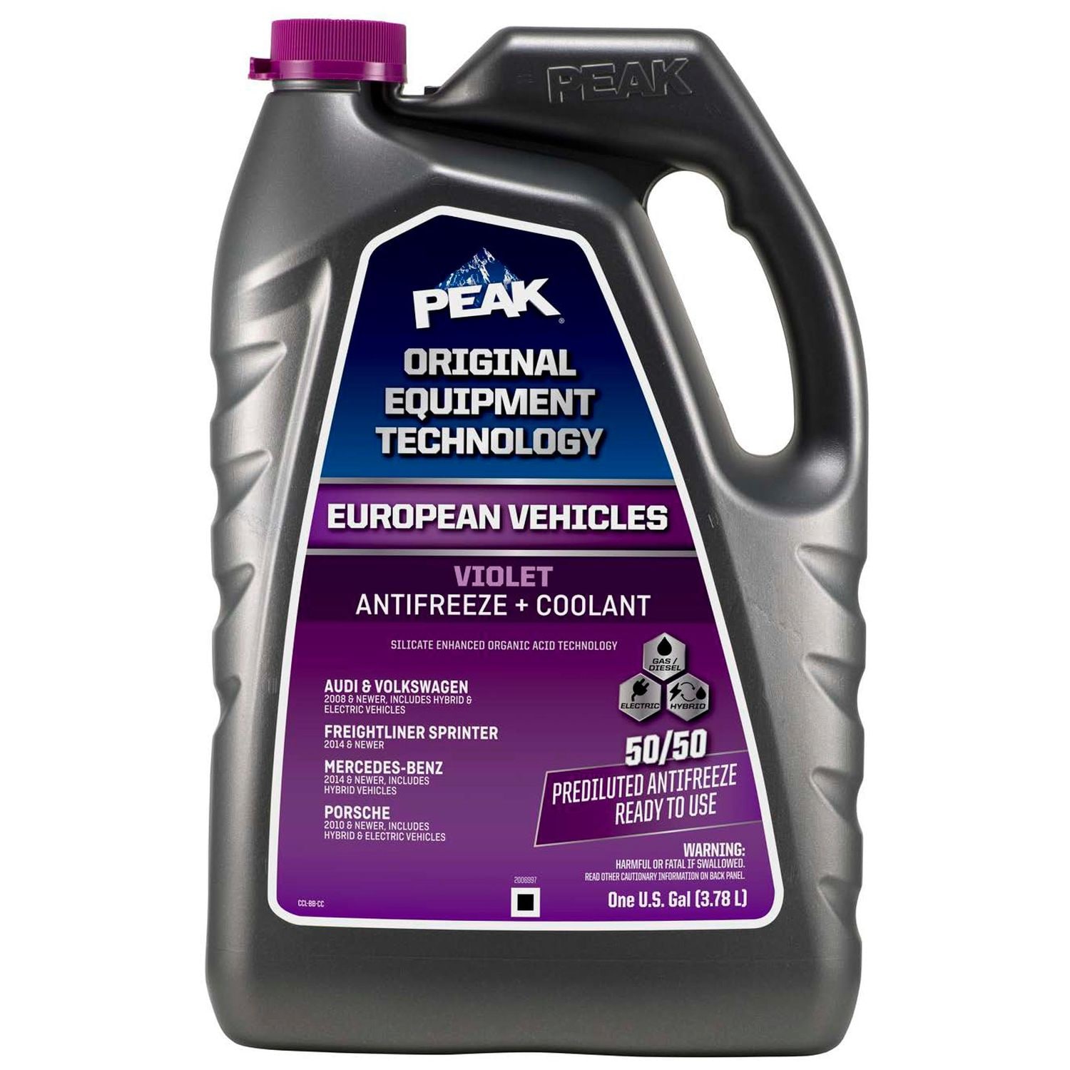 PEAK Original Equipment Technology European Purple Pre-Mixed Engine Coolant / Antifreeze for International 4900