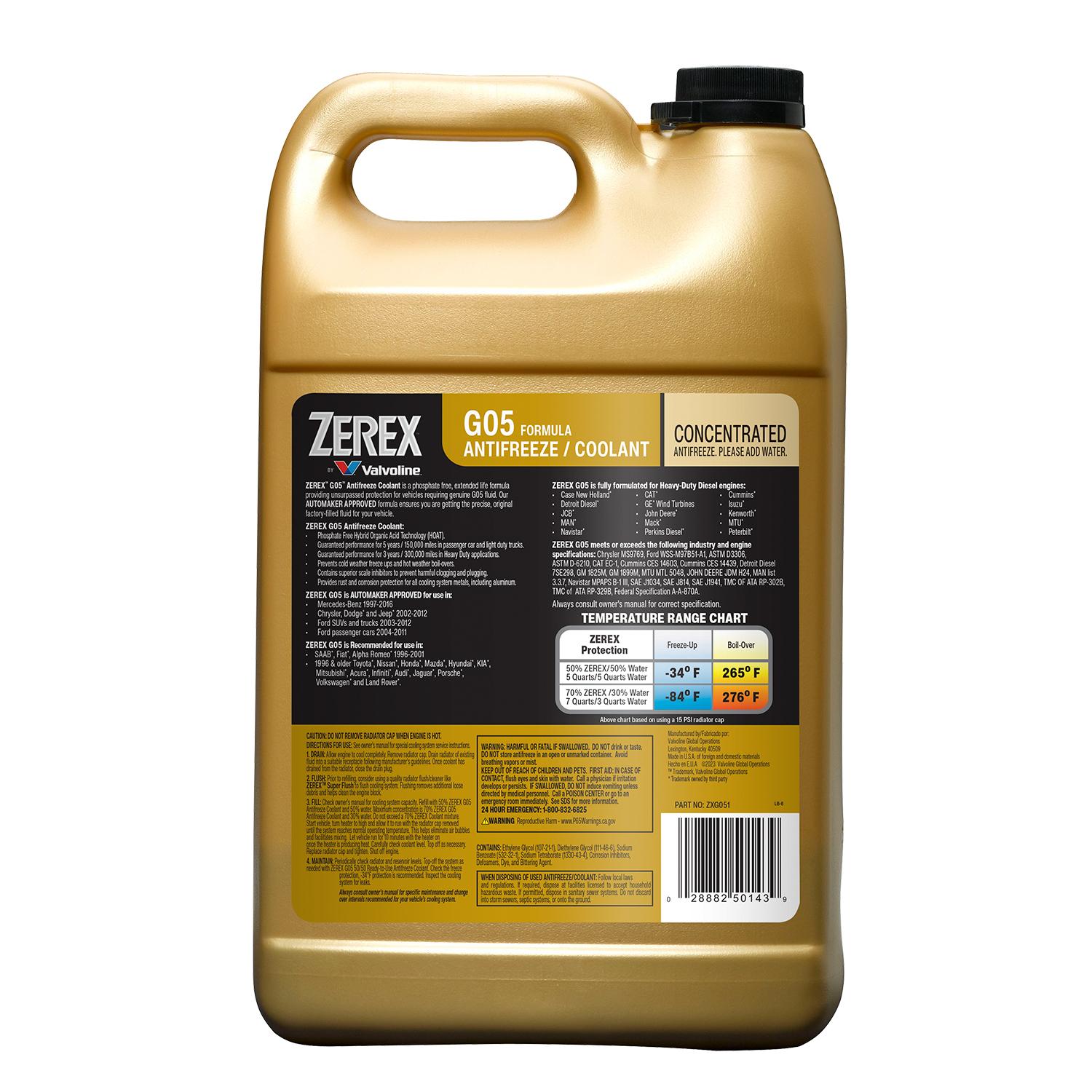 Zerex G05 Yellow Concentrate Engine Coolant / Antifreeze | AutoZone