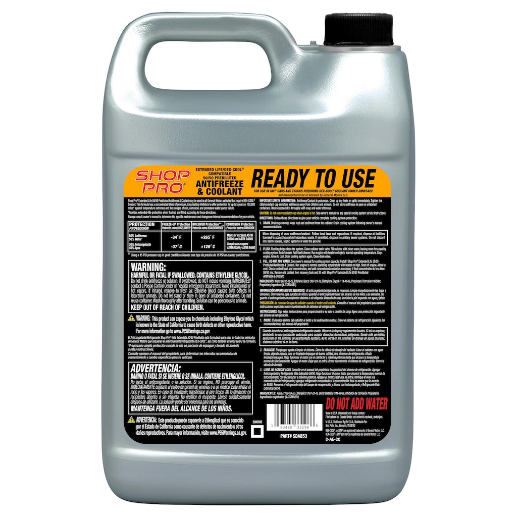 ShopPro Orange Pre-Mixed Engine Coolant / Antifreeze | AutoZone